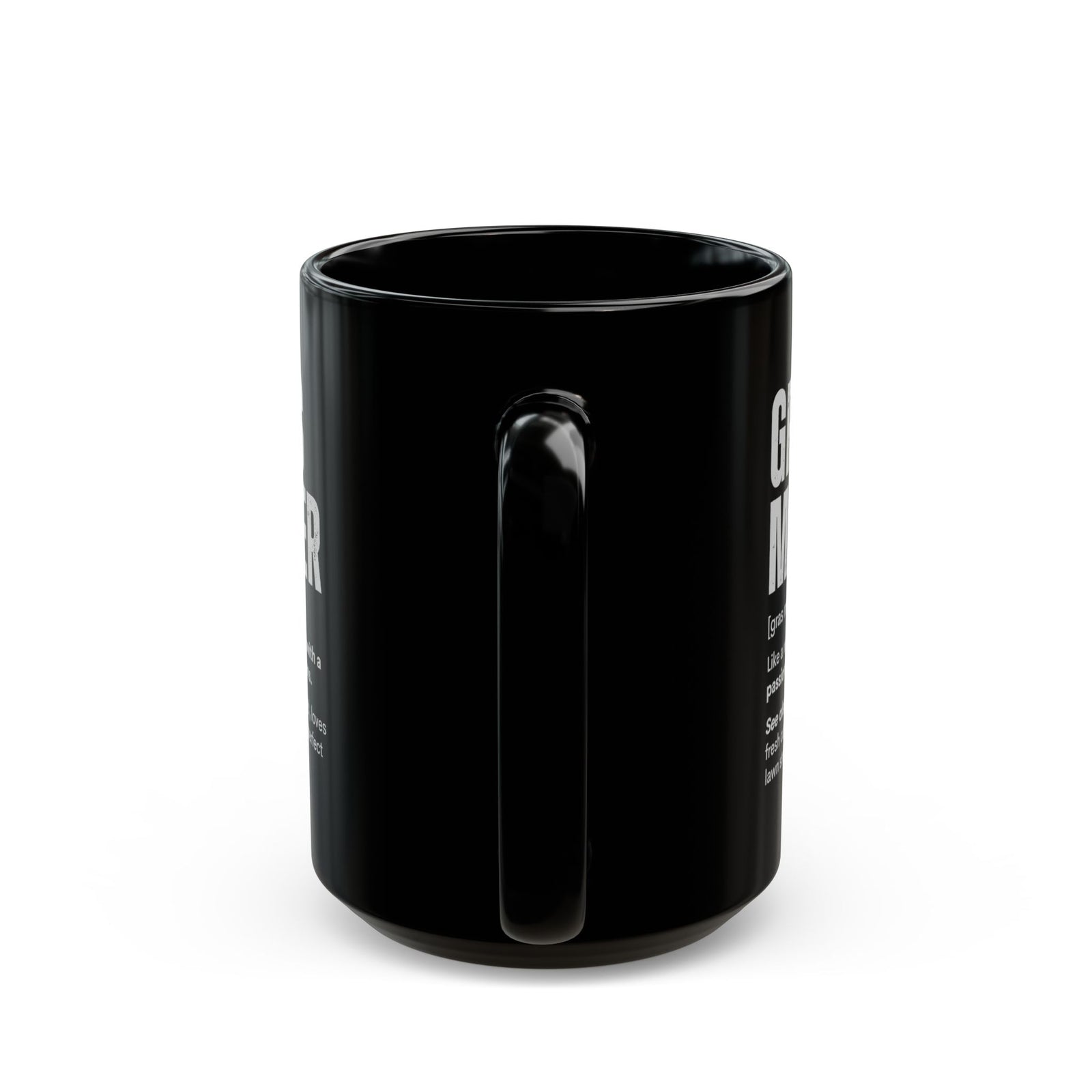 Grass Master definition mug - lawn care humor design - funny gift for lawn enthusiast
