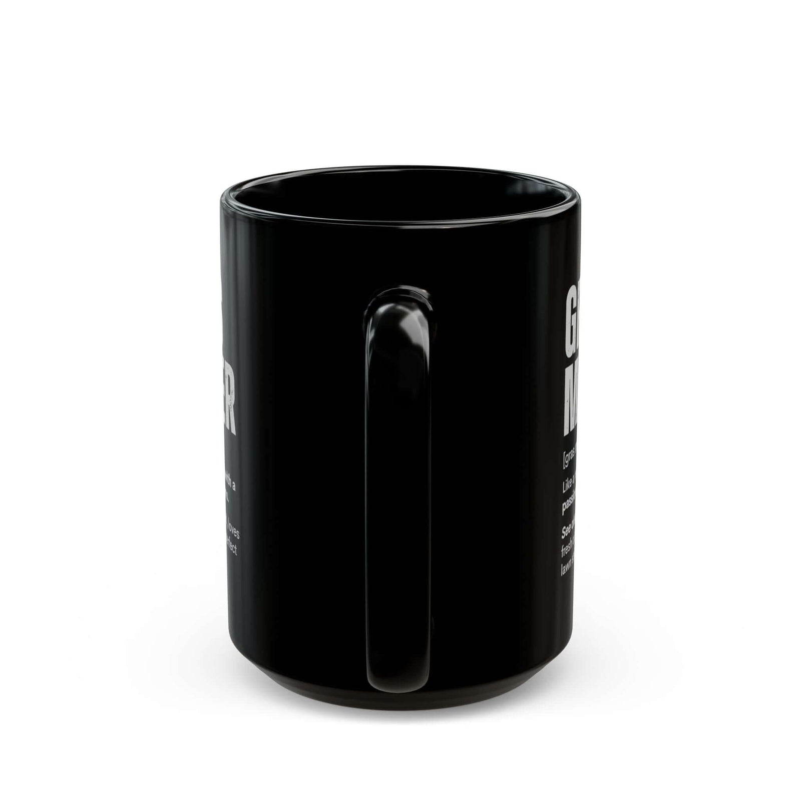 Grass Master definition mug - lawn care humor design - funny gift for lawn enthusiast