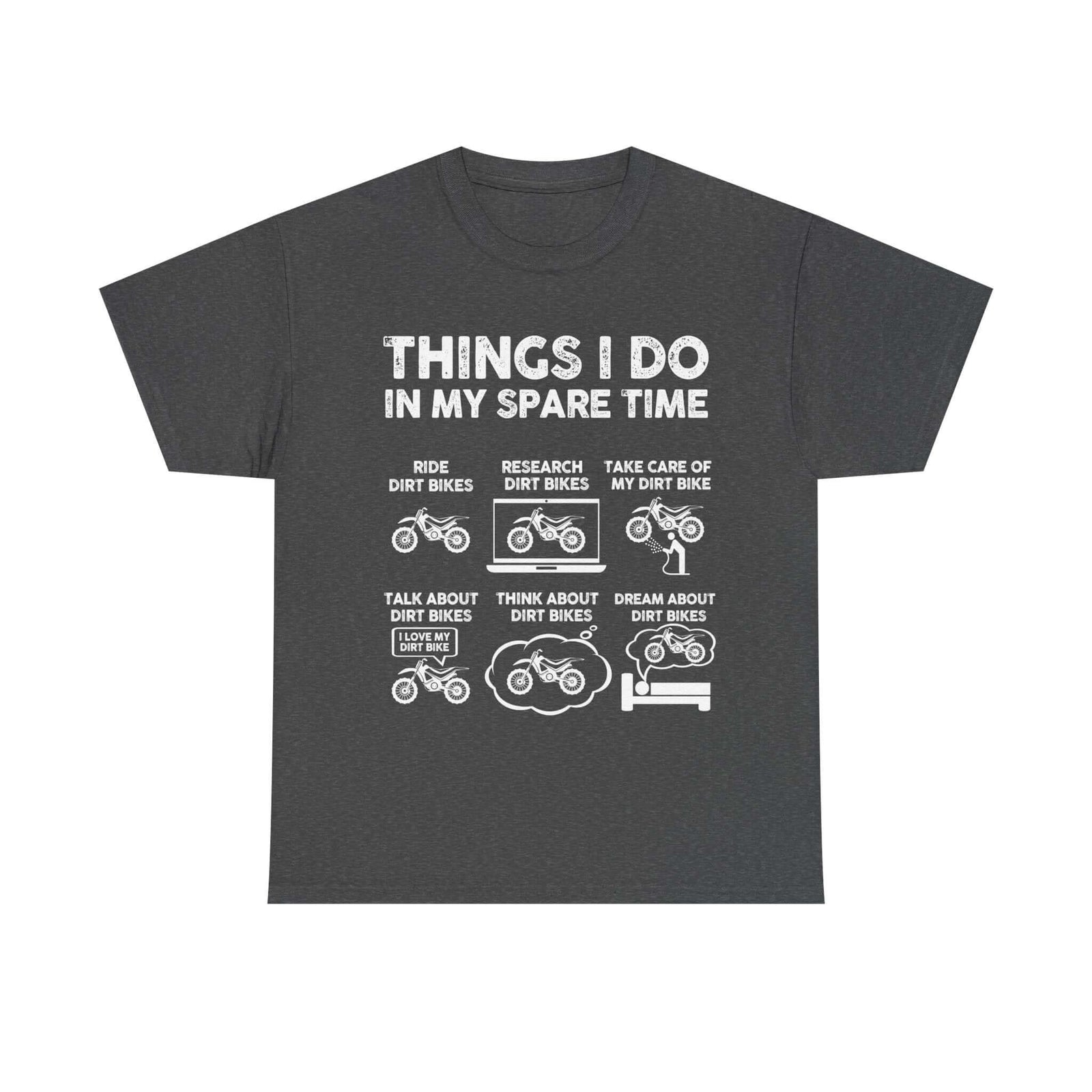 Things I Do in My Spare Time Dirt Bike T-Shirt shirt color variant - car guy gift