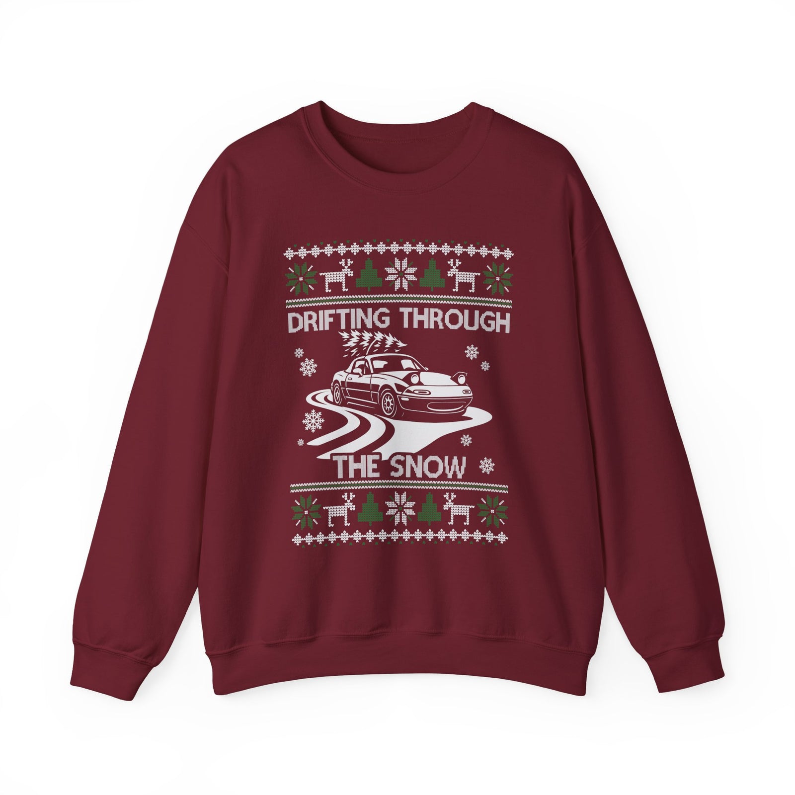 Miata Drifting Ugly Christmas Sweatshirt