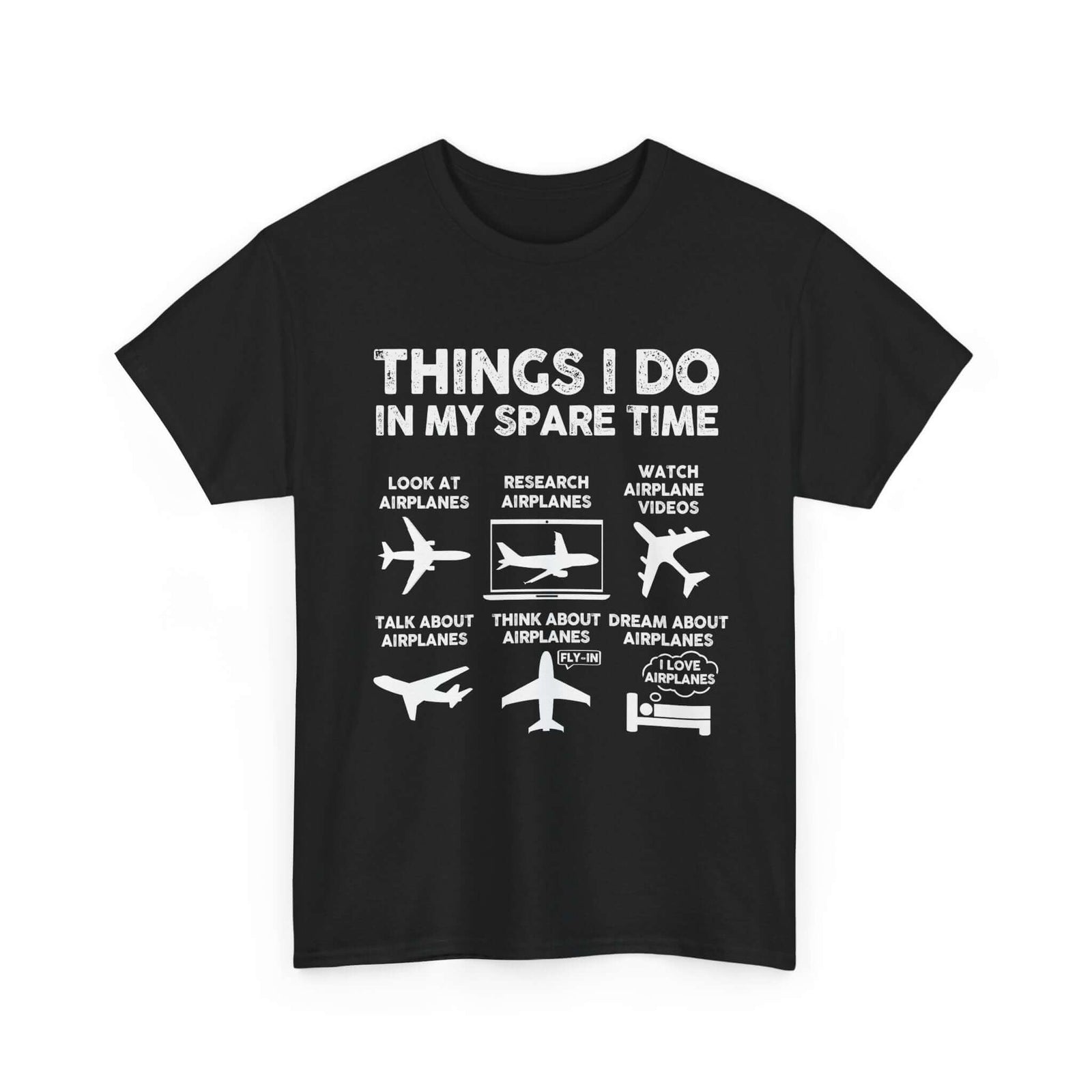 Things I Do in My Spare Time Aviation T-Shirt | Funny Pilot Gift