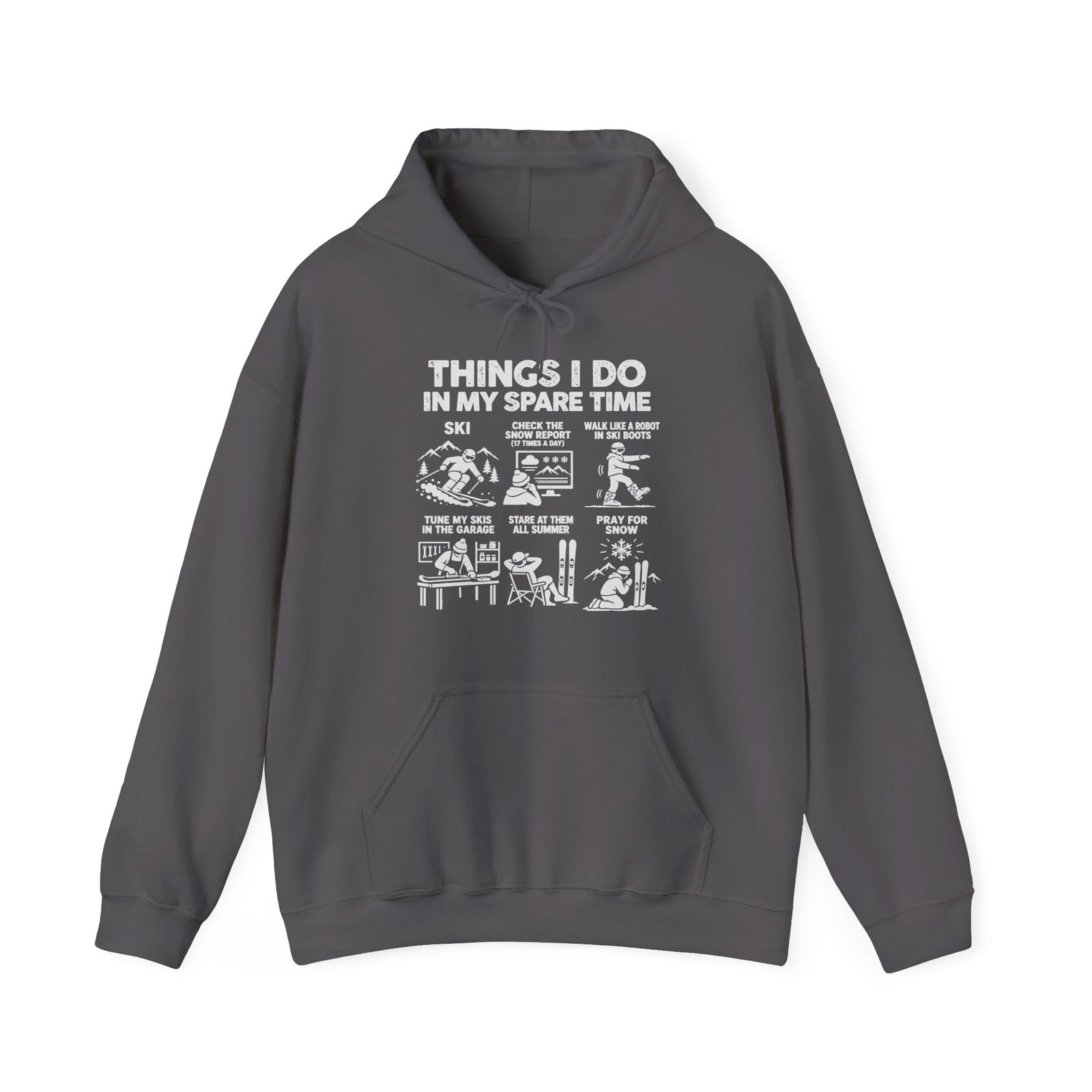 Things I Do In My Spare Time Ski Hoodie in Charcoal