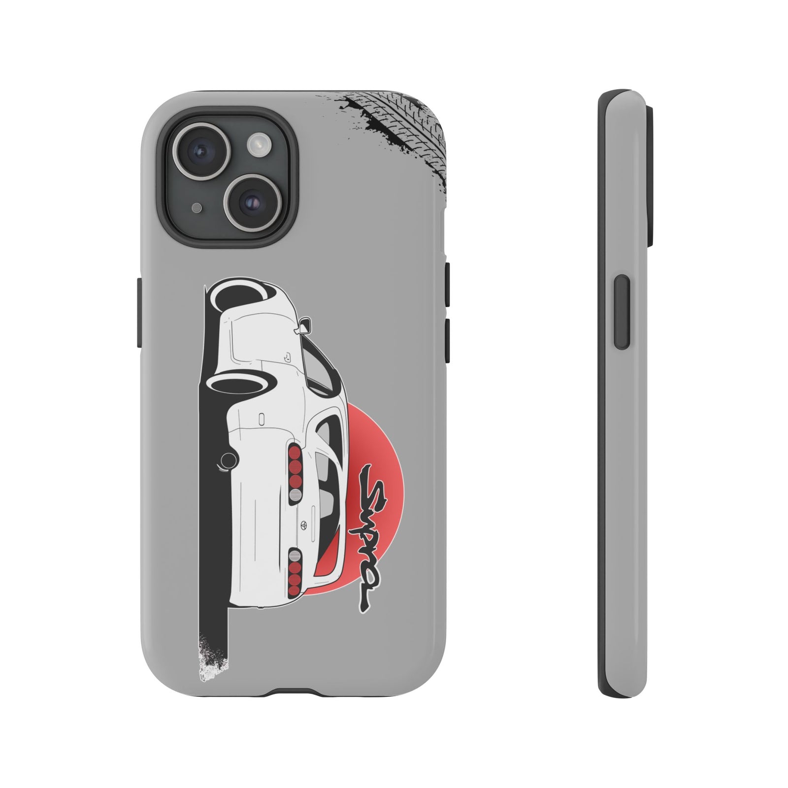 MKIV A80 Supra 2JZ Beast Tough Phone Case - iPhone 15, glossy, front and side view