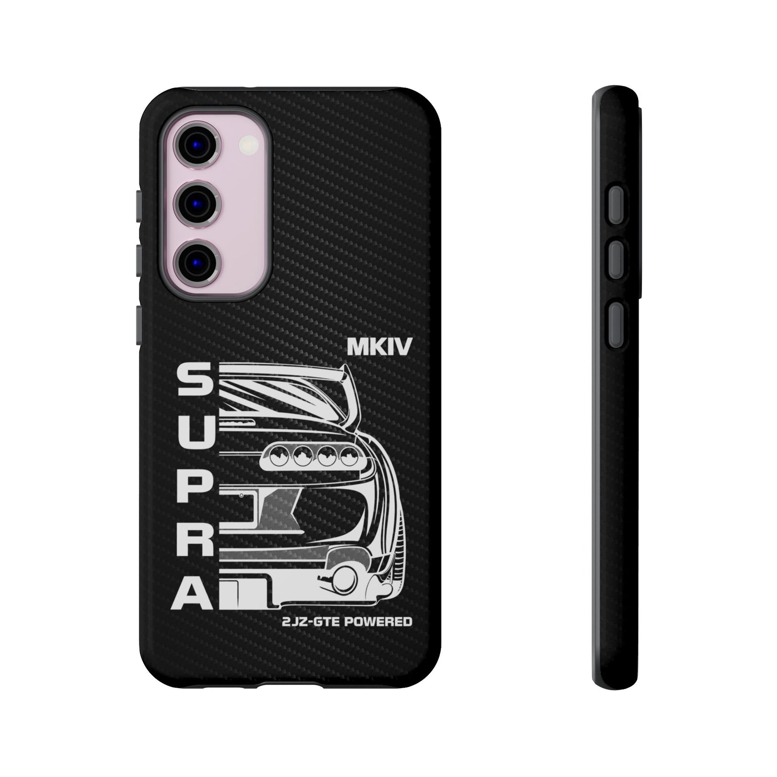 JDM Back View Tough Phone Case - Samsung Galaxy S23 Plus, glossy, front and side view