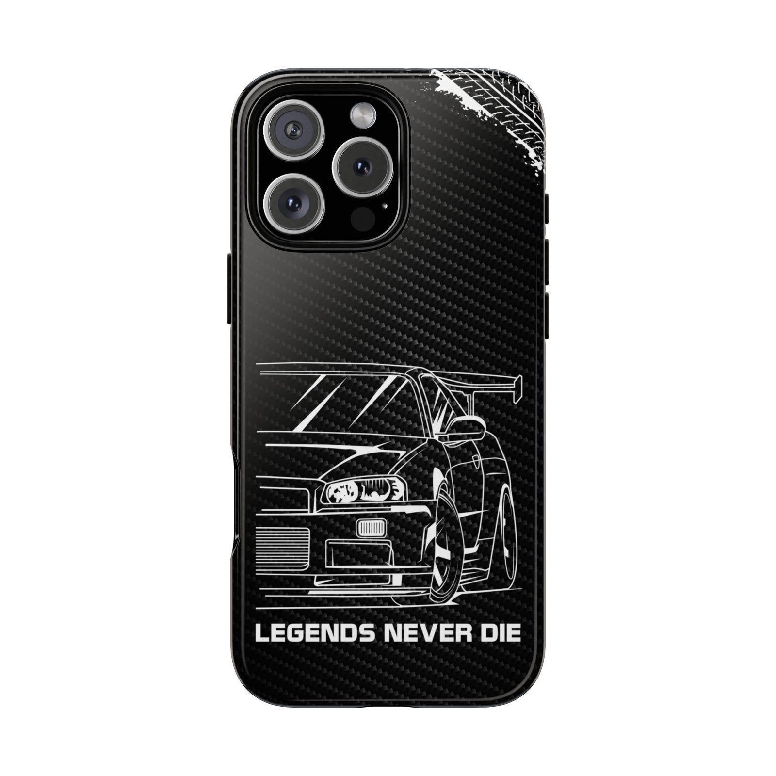 JDM Legends Never Die Tough Phone Case - iPhone 16 Pro Max, glossy, front view