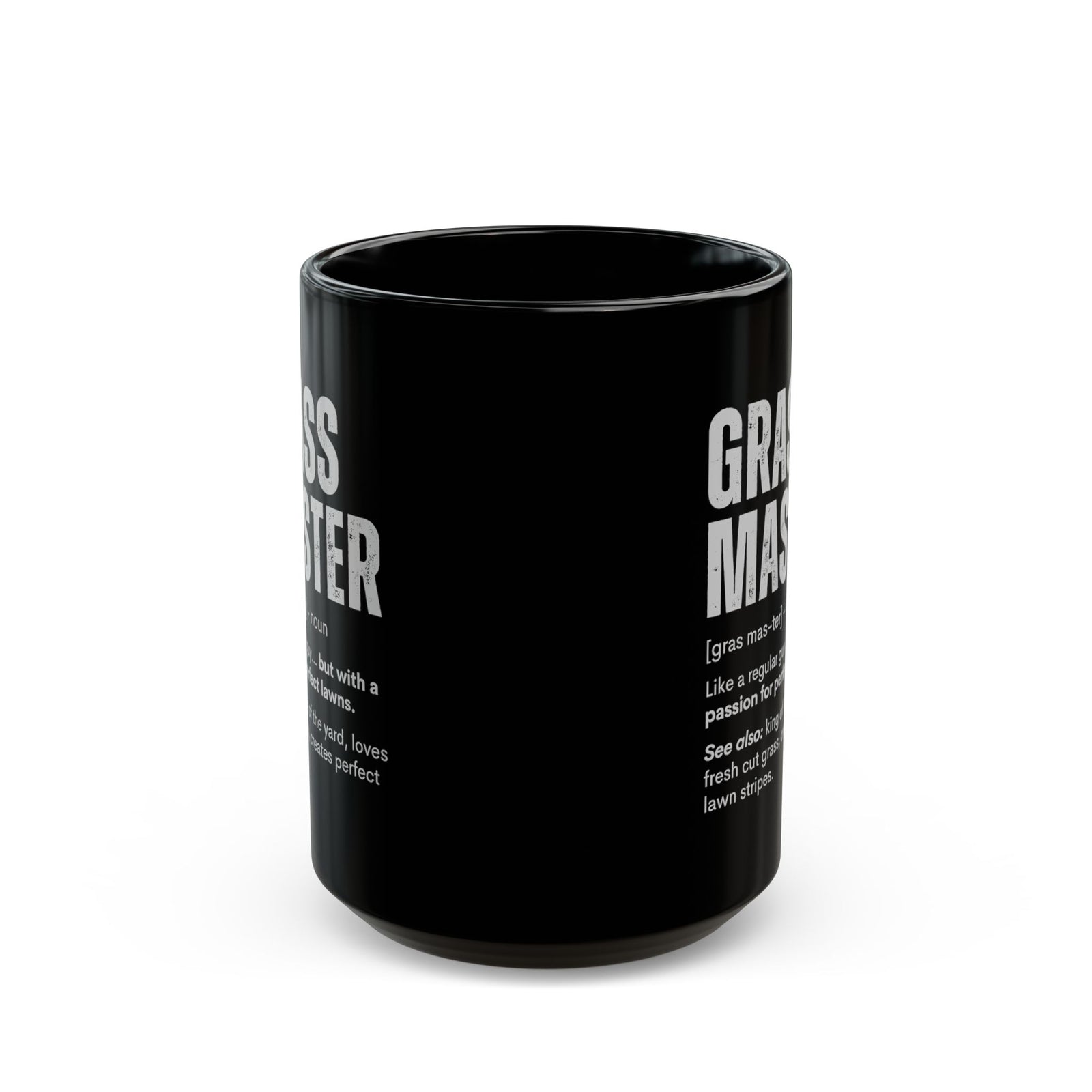 Grass Master definition mug - lawn care humor design - funny gift for lawn enthusiast
