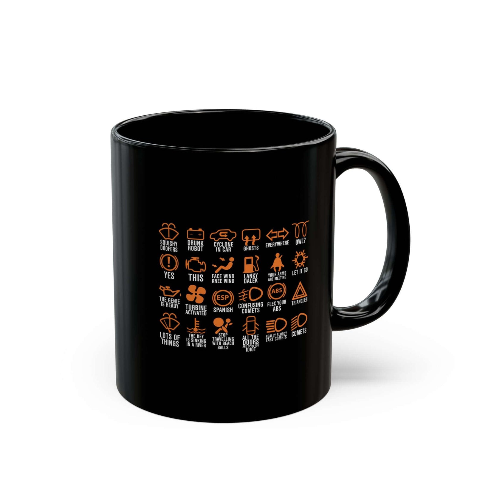 Dashboard Icons Coffee Mug mug handle view - car lover gift