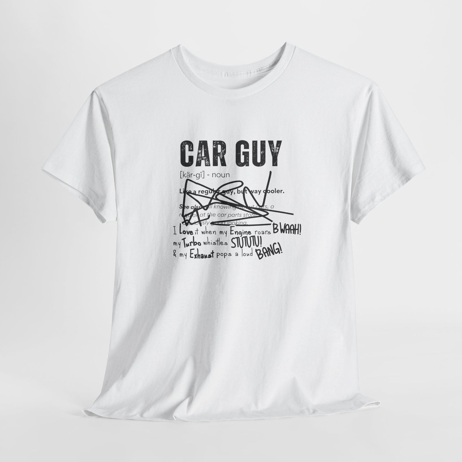 Car Guy Definition T-Shirt – Funny Cotton Car Enthusiast Tee
