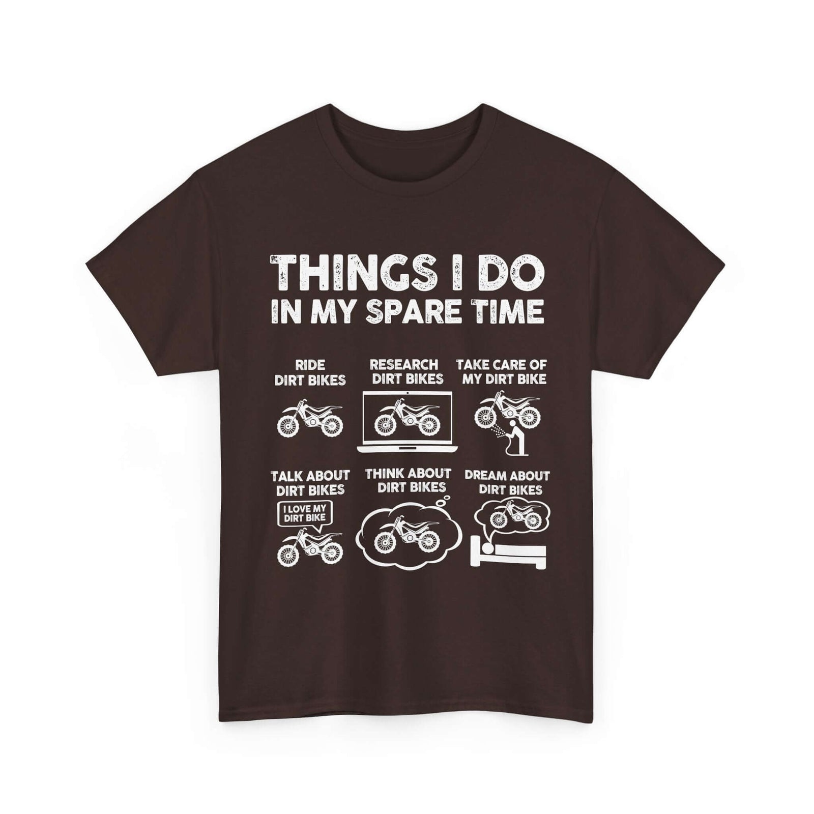 Things I Do in My Spare Time Dirt Bike T-Shirt | Funny Biker Gift