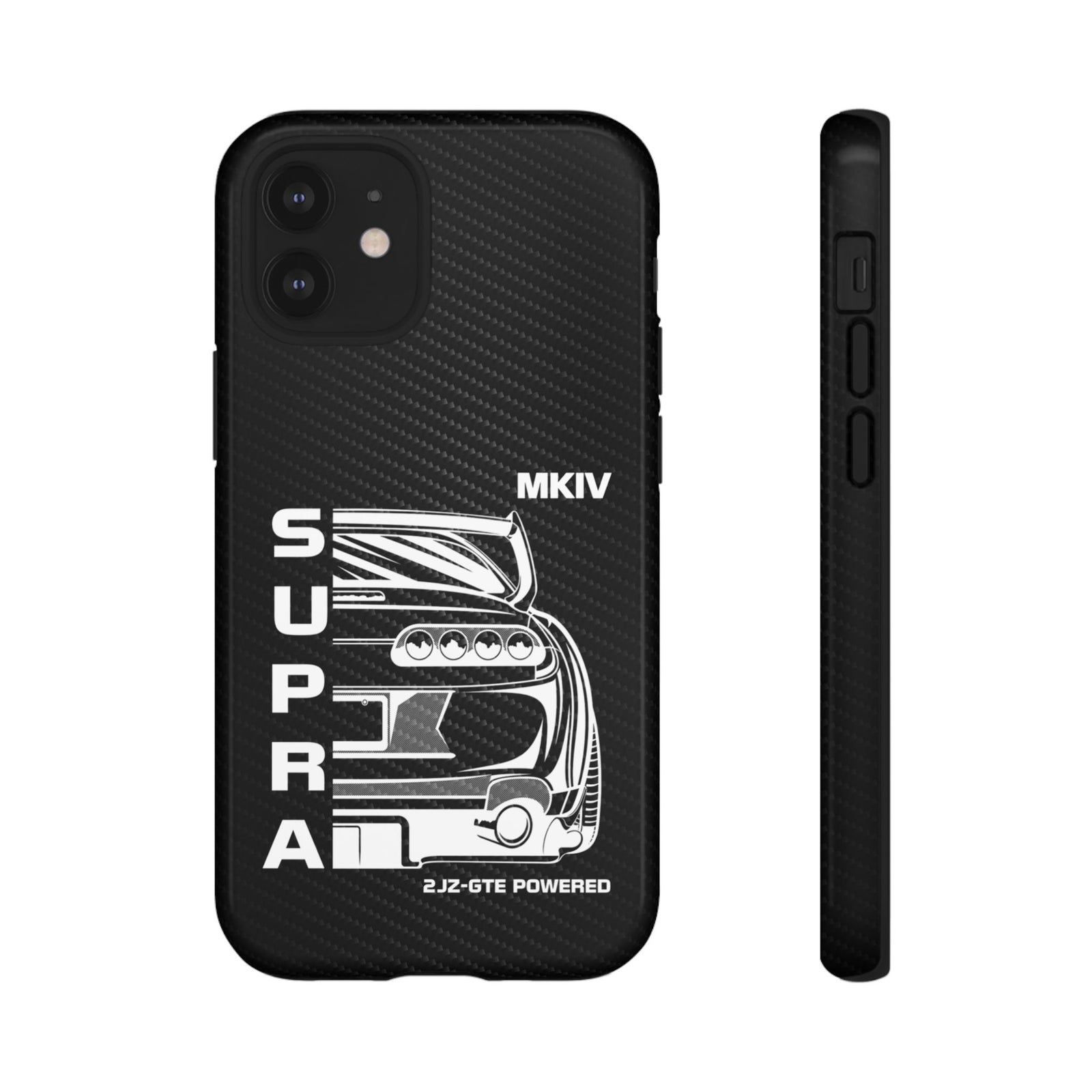 JDM Back View Tough Phone Case - iPhone 12 Mini, glossy, front and side view