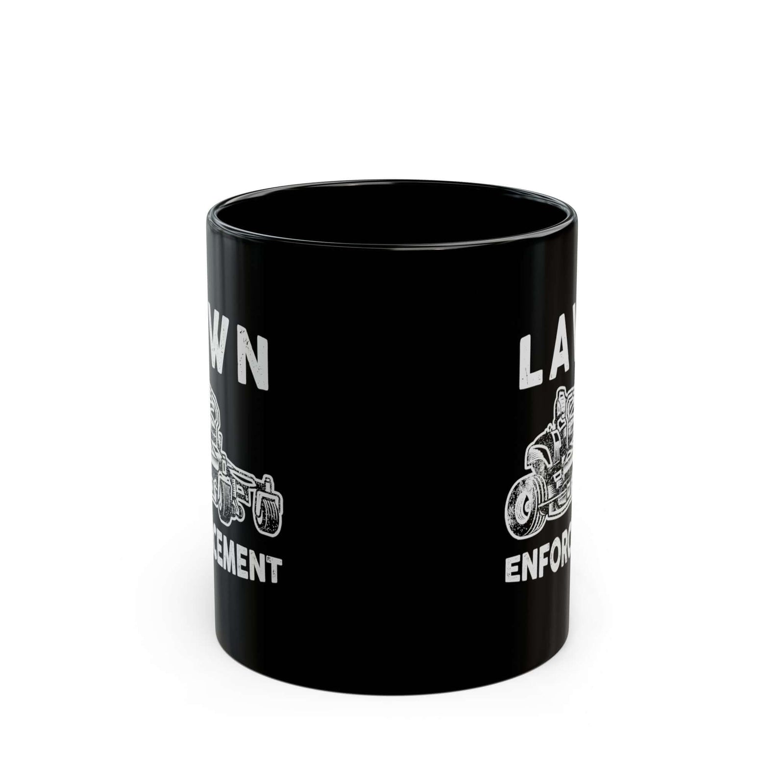 Lawn Enforcement mug - funny lawn mowing humor design - gift for yard enthusiast