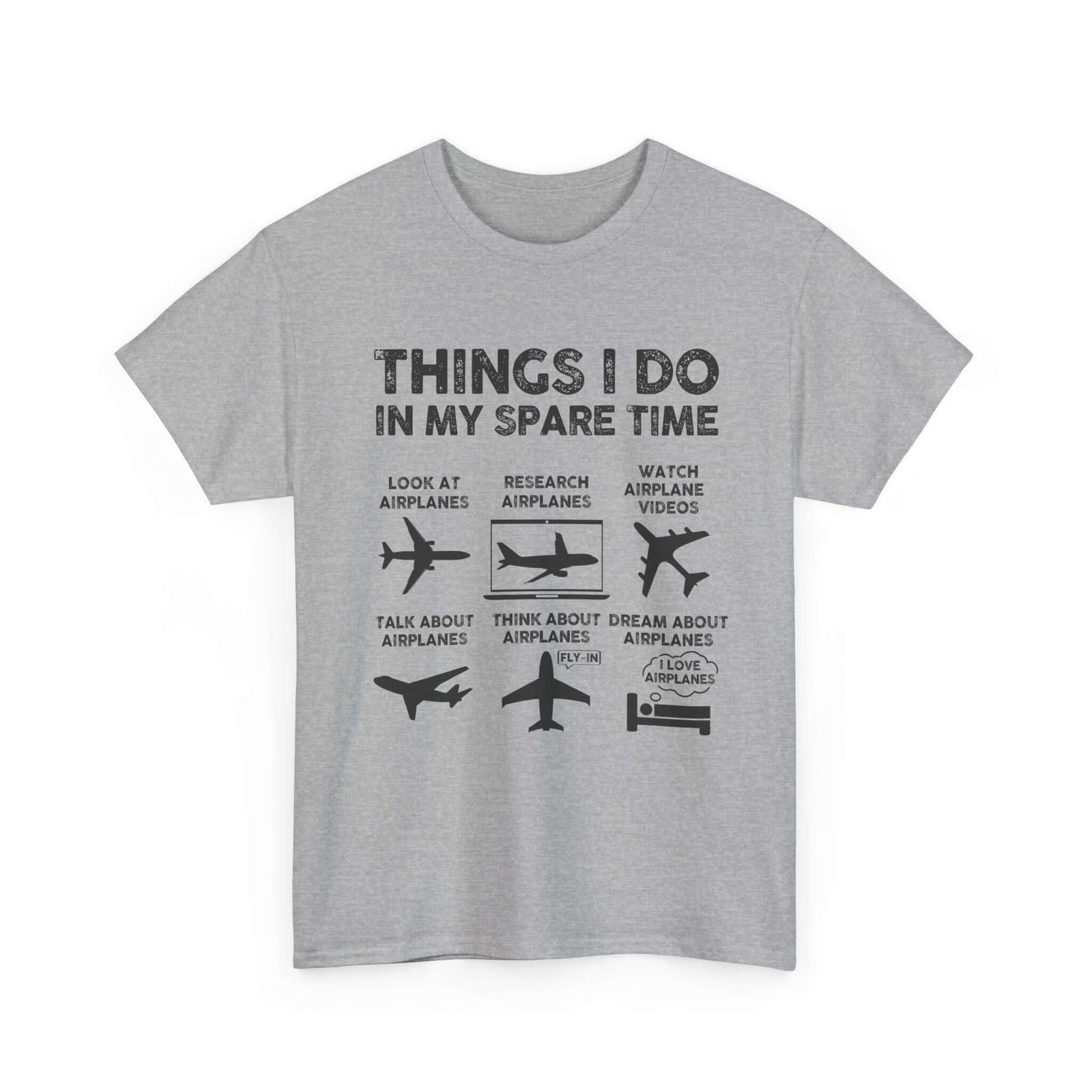Things I Do in My Spare Time Aviation t-shirt - funny pilot gift