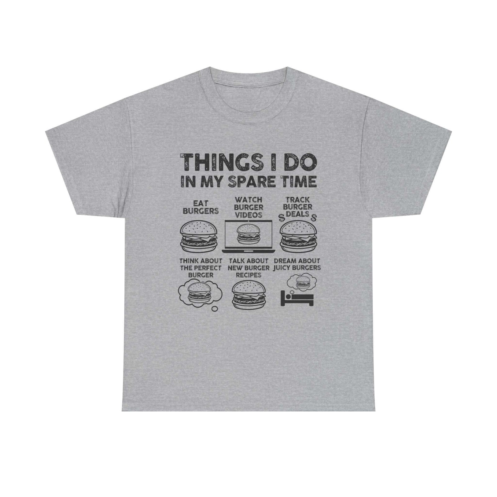 Man wearing Things I Do in My Spare Time Burger T-Shirt shirt - car enthusiast gift