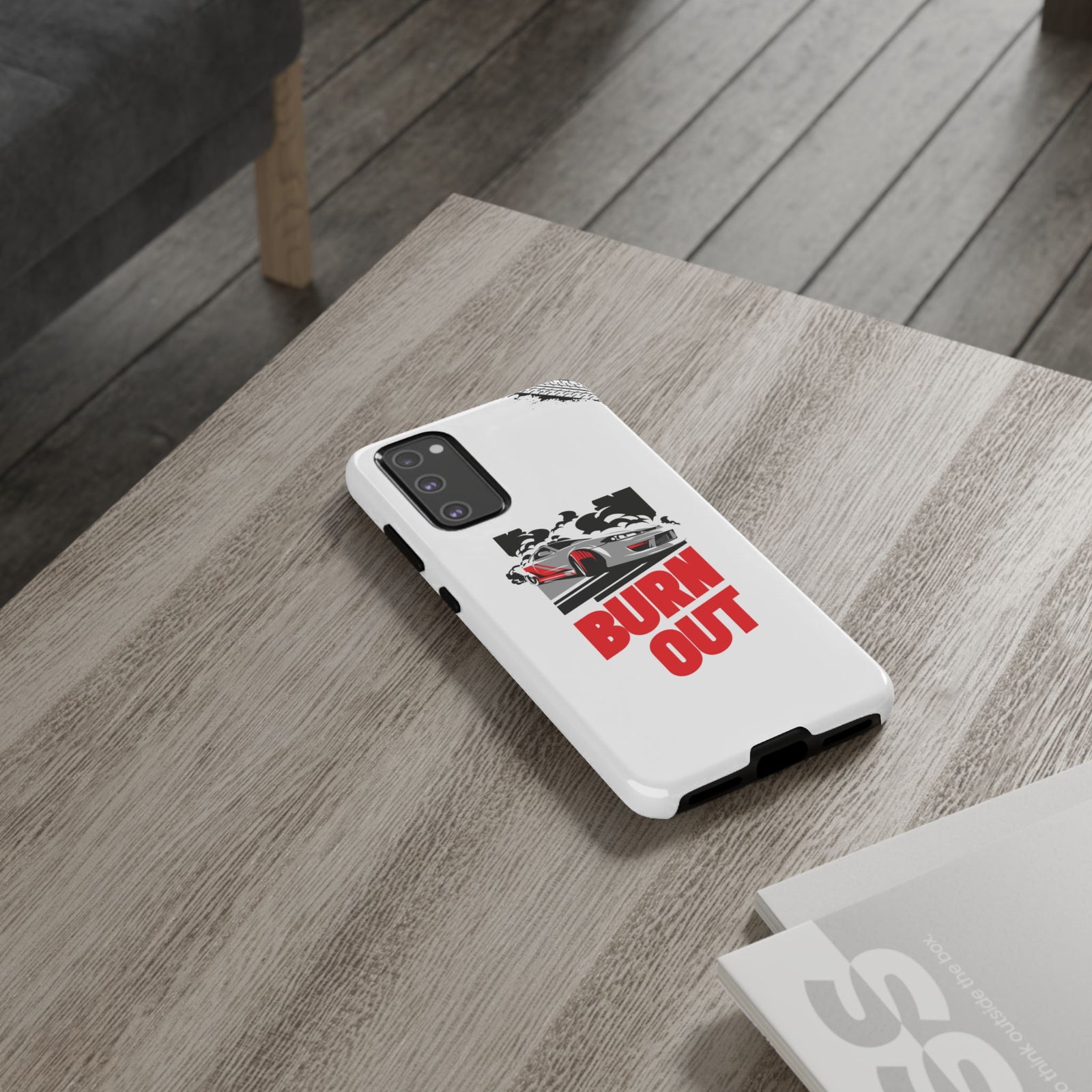 JDM Burnout Tough Car Phone Case - Samsung Galaxy S20 FE, glossy, lifestyle photo