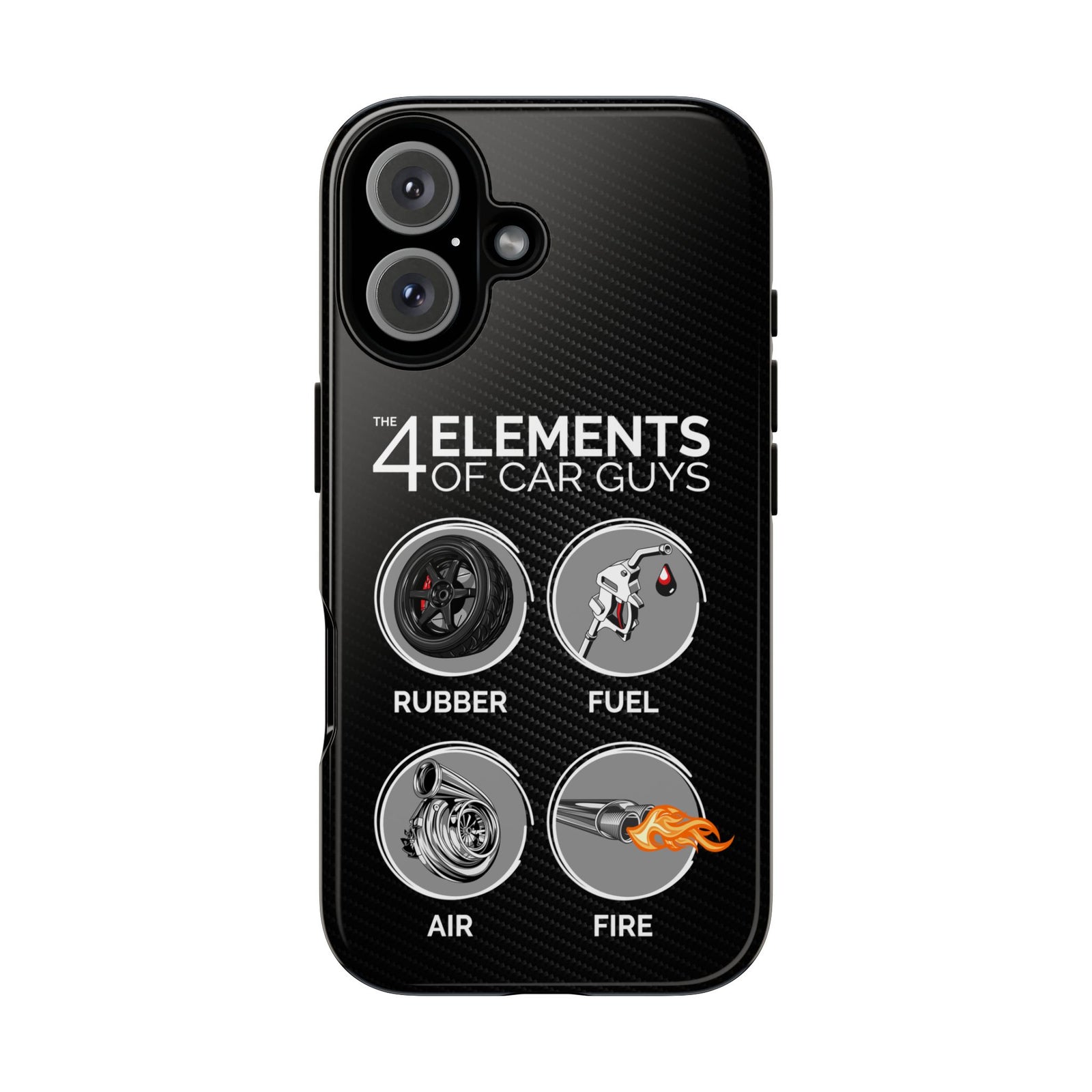 The 4 Elements of Car Guys Tough Phone Case | Funny Car Lover Gift