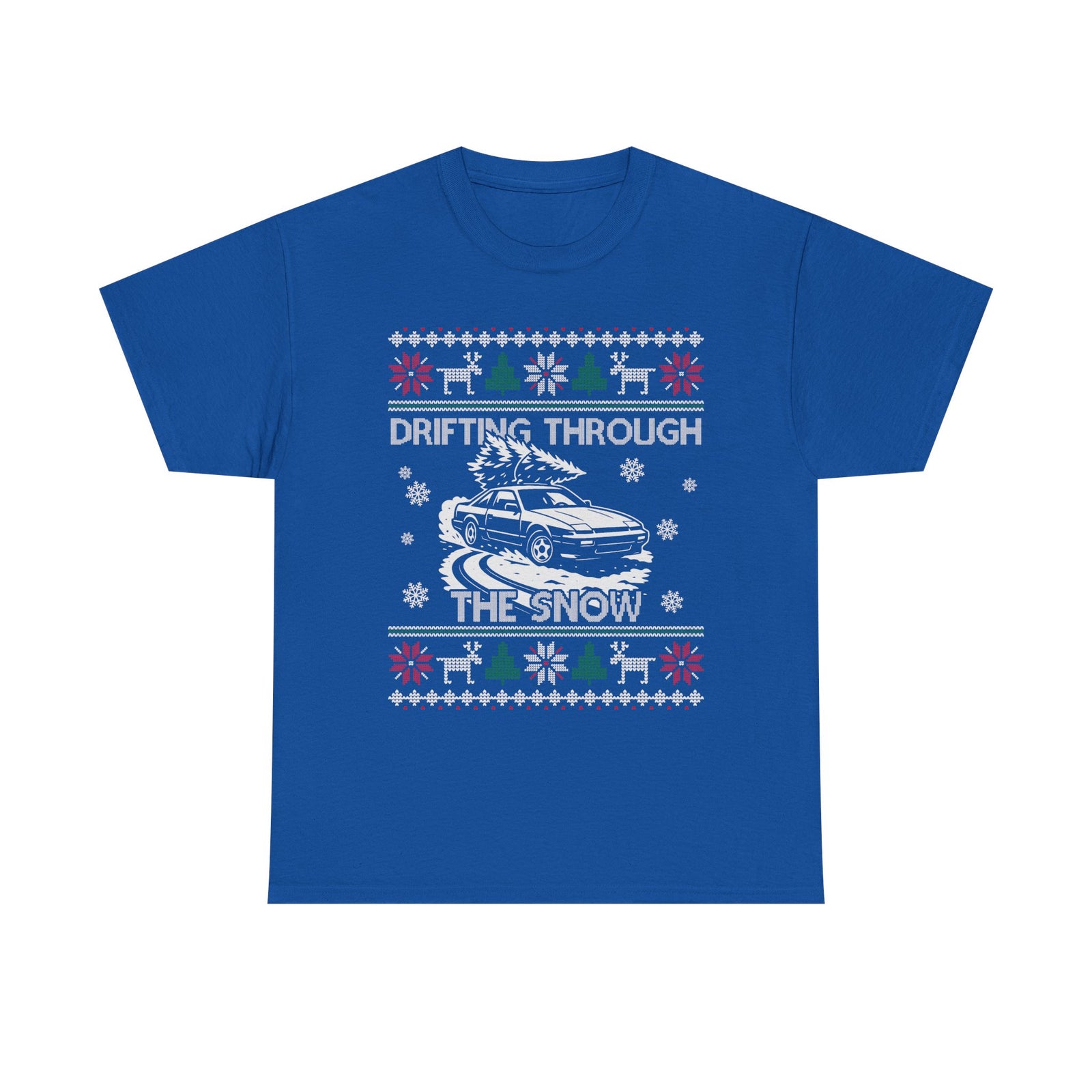 Drifting Through the Snow Ugly Christmas Shirt, Holiday Gift Tee, Christmas Party, JDM Drift Car Guy T-Shirt