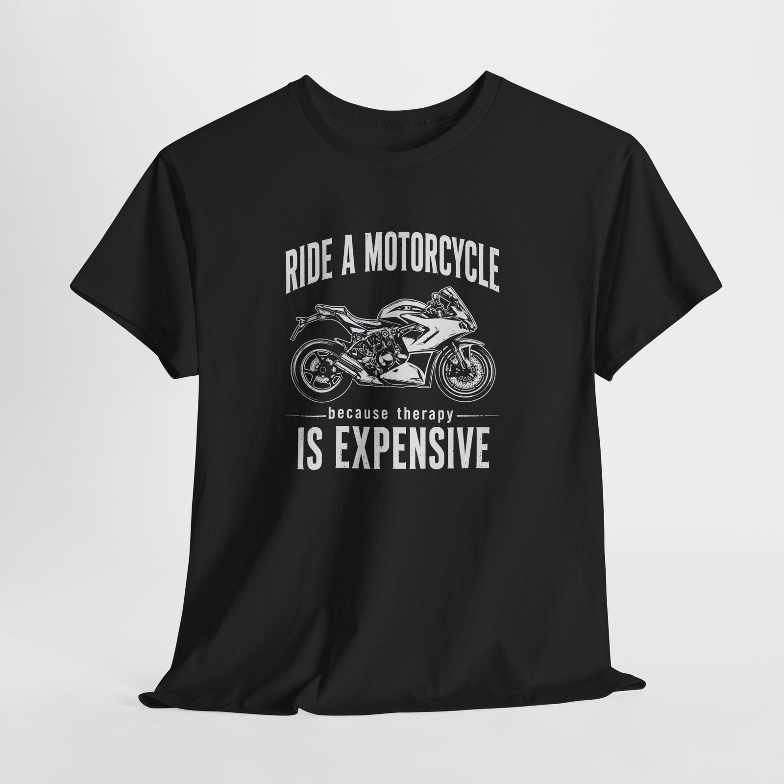 Sportbike t-shirt front print, charcoal color