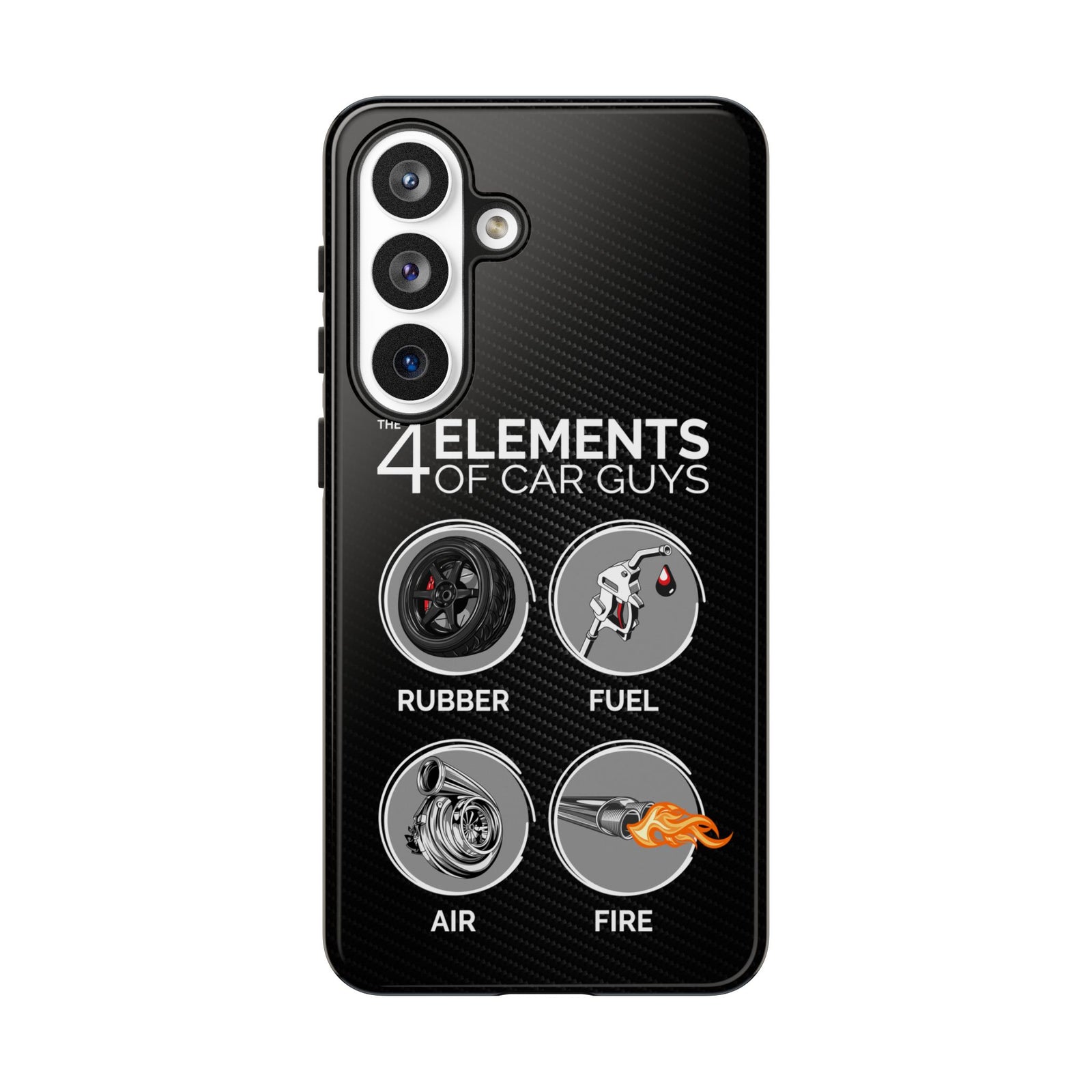 The 4 Elements of Car Guys Tough Phone Case | Funny Car Lover Gift