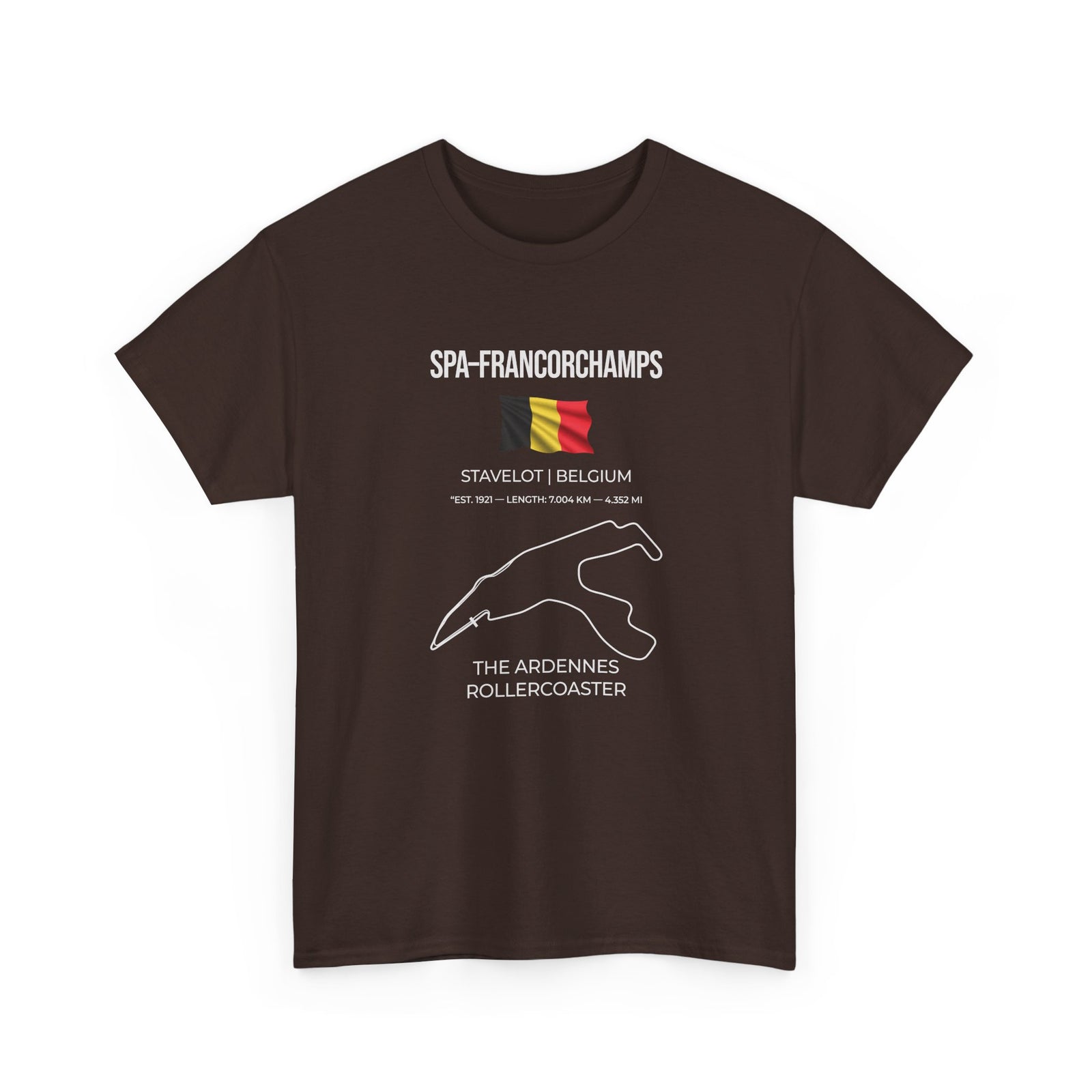 Spa-Francorchamps F1 Racing Track T-Shirt - Grey