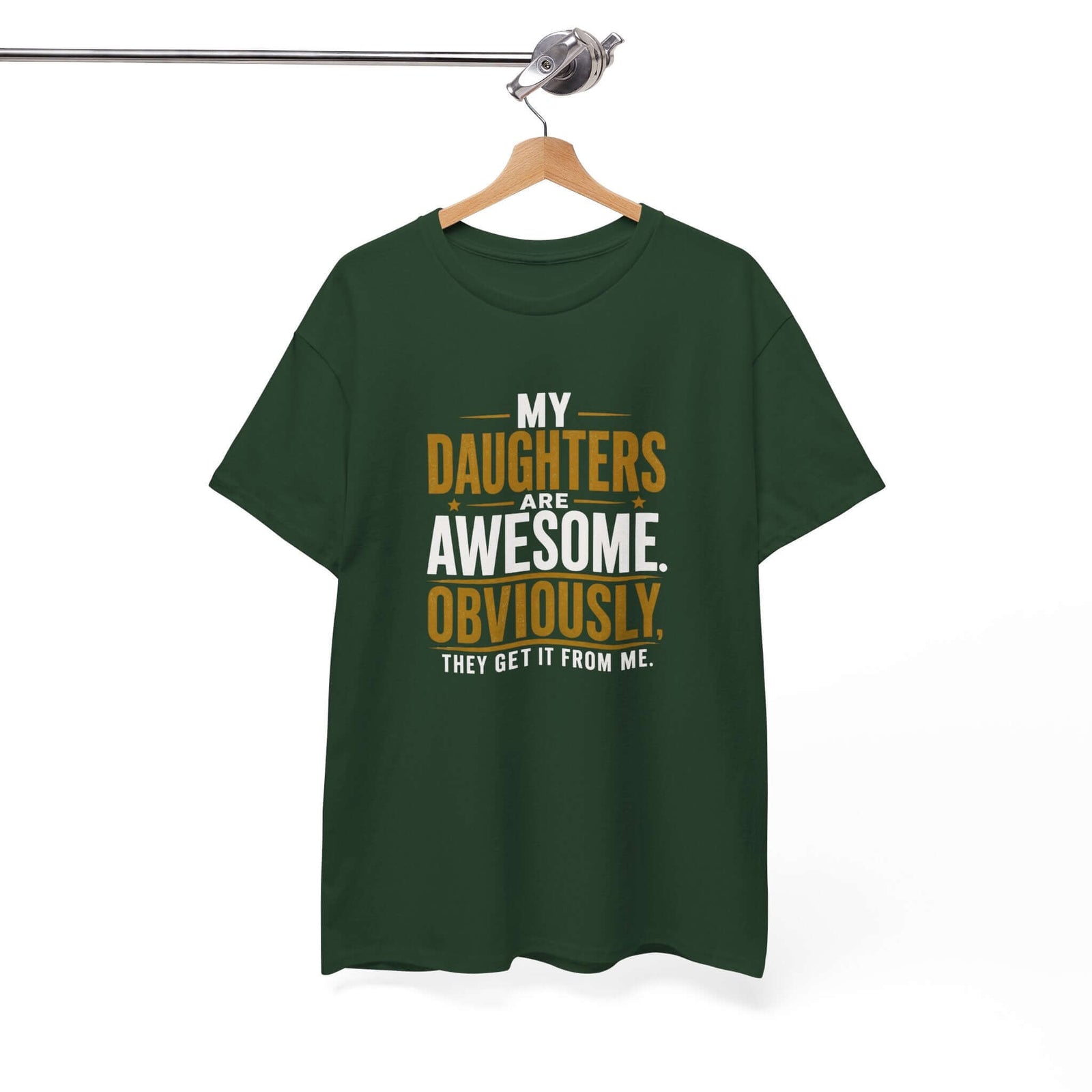 My Daughters Are Awesome shirt in dark heather | Funny proud dad tee | 365CarMods