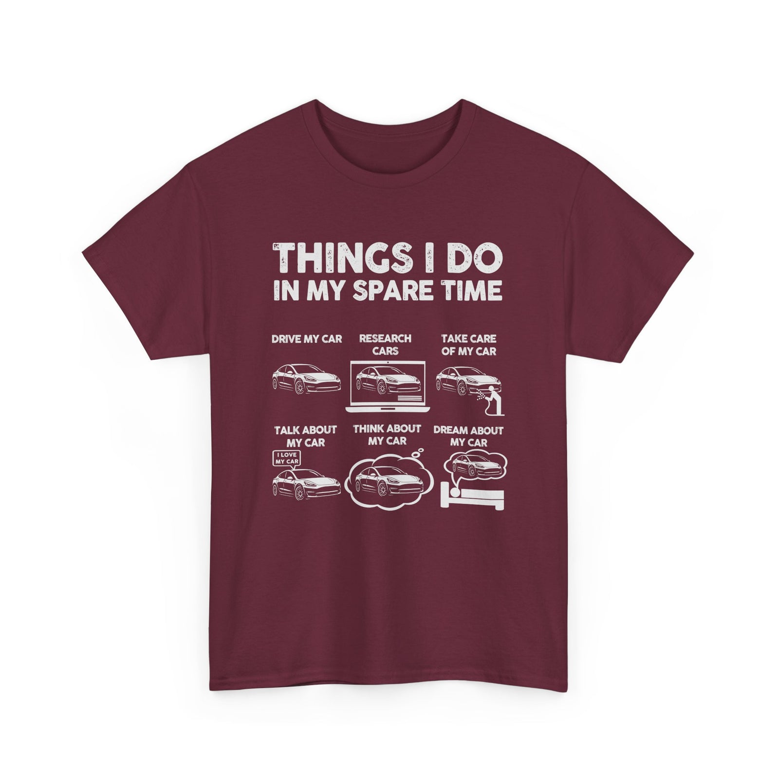 Things I Do In My Spare Time Tesla Owner T-Shirt | EV Car Guy Tee
