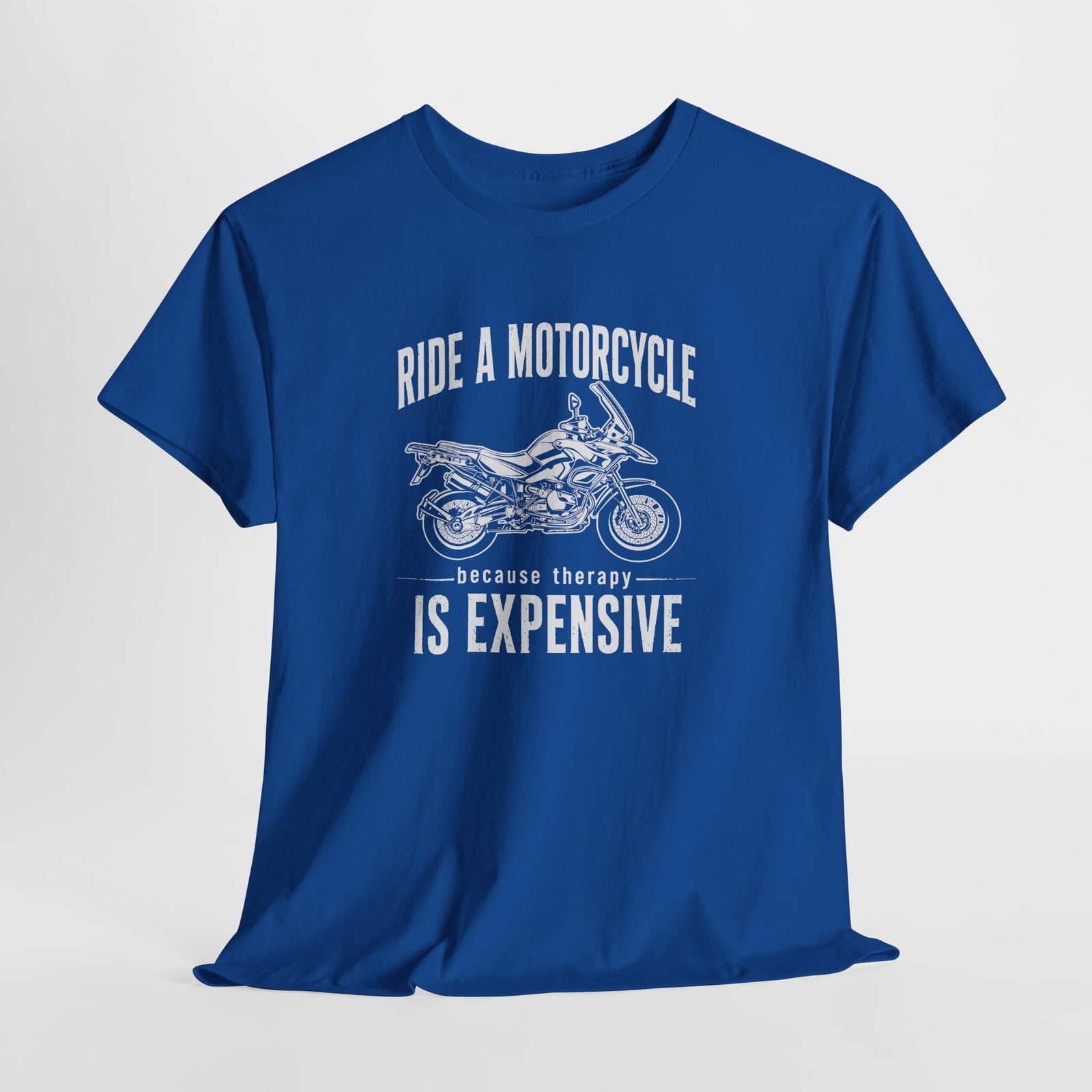 Adventure motorcycle t-shirt lifestyle photo
