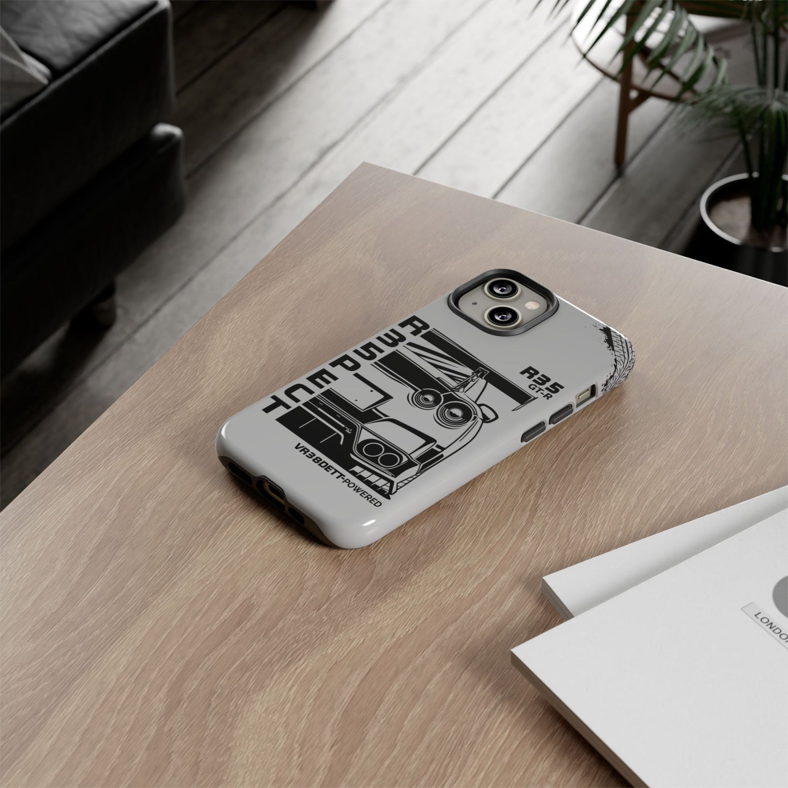 JDM Front View Tough Phone Case - iPhone 16 Plus, glossy, dual-layer protection
