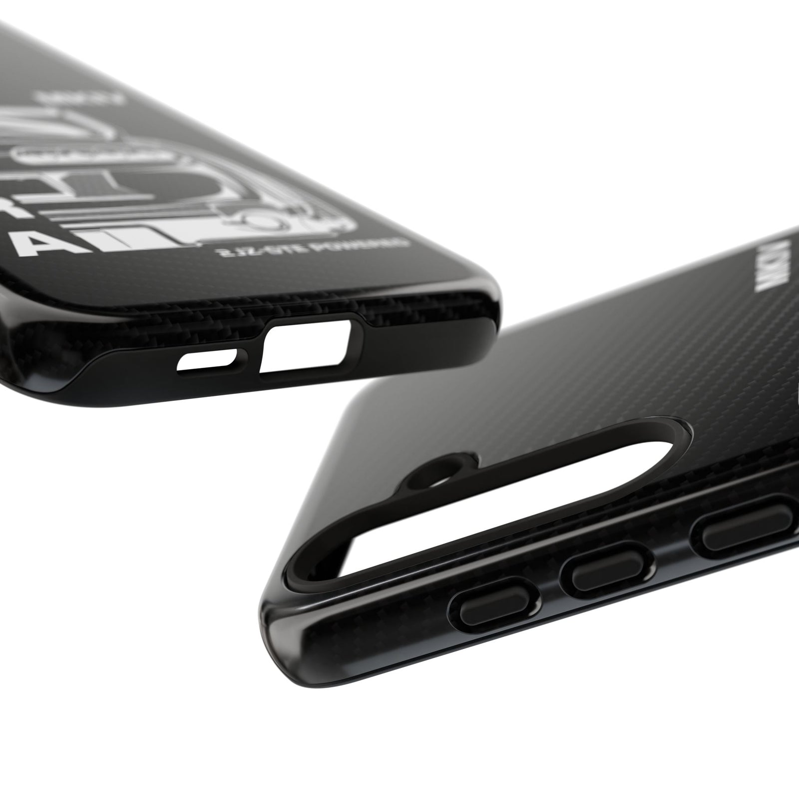 JDM Back View Tough Phone Case - Samsung Galaxy S24 Plus, glossy, edge and port close-up