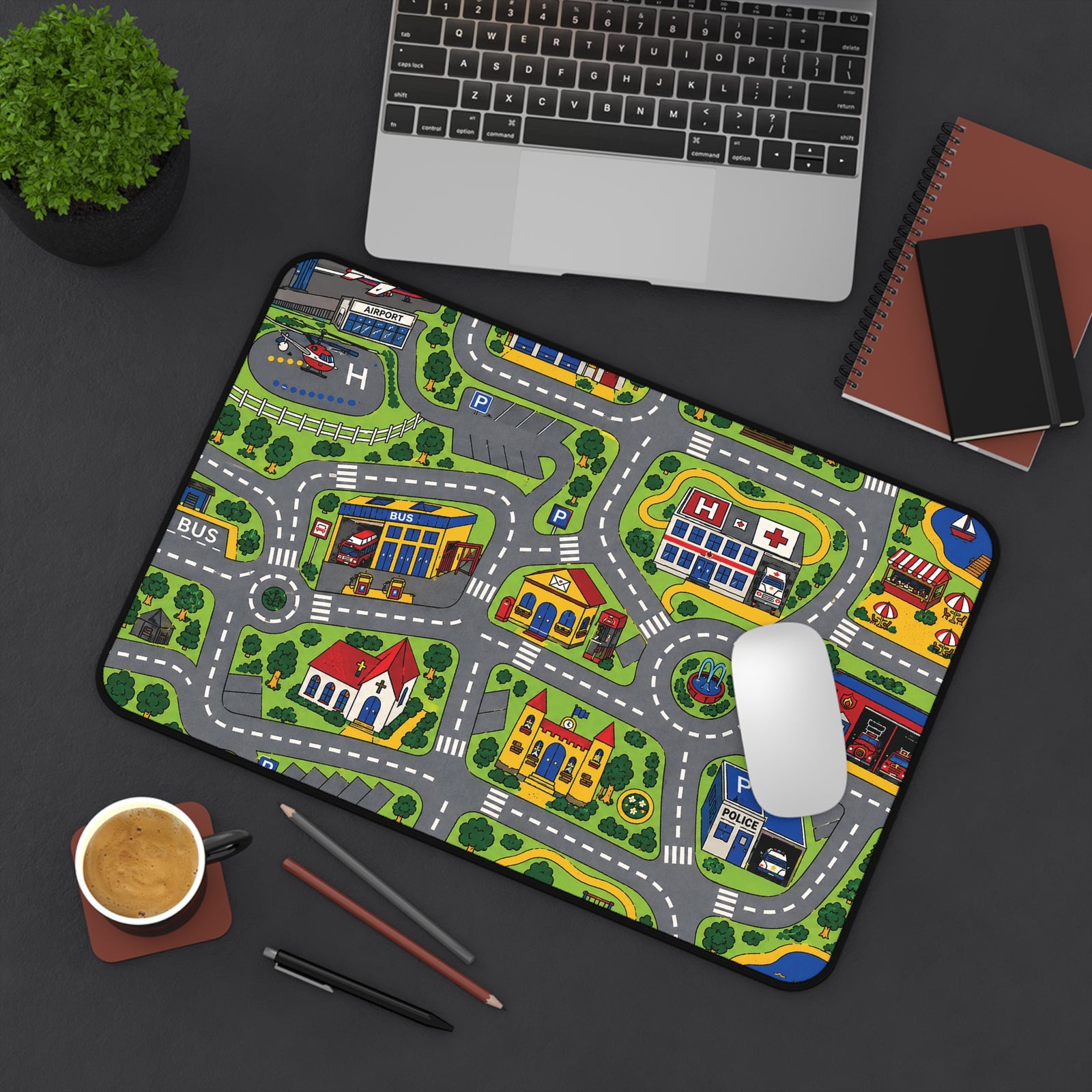 City Carpet desk mat closeup print detail | Car lover coworker decor | 365CarMods
