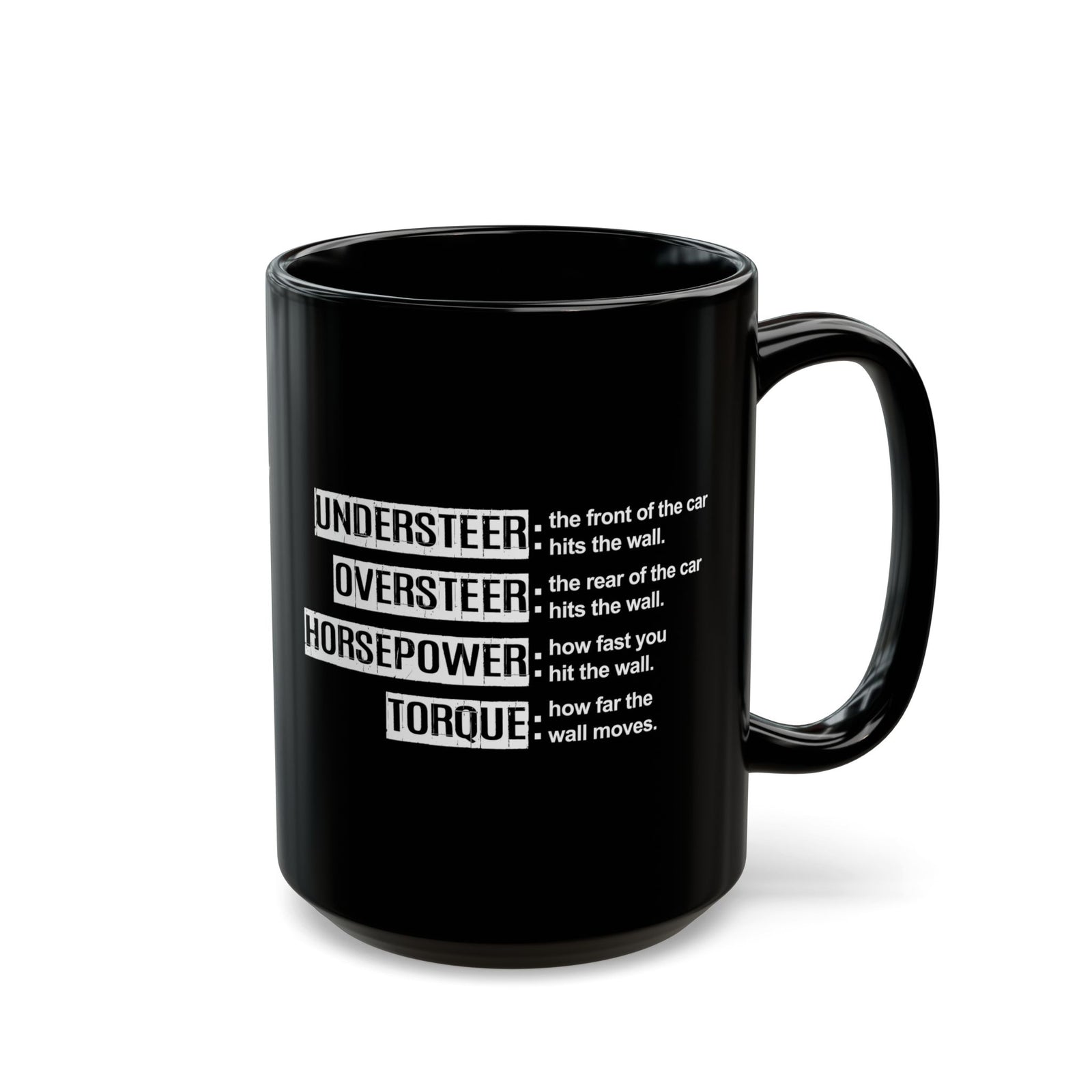 Car Enthusiasts Be Like Funny Coffee Mug - 15oz black coffee mug, angled view