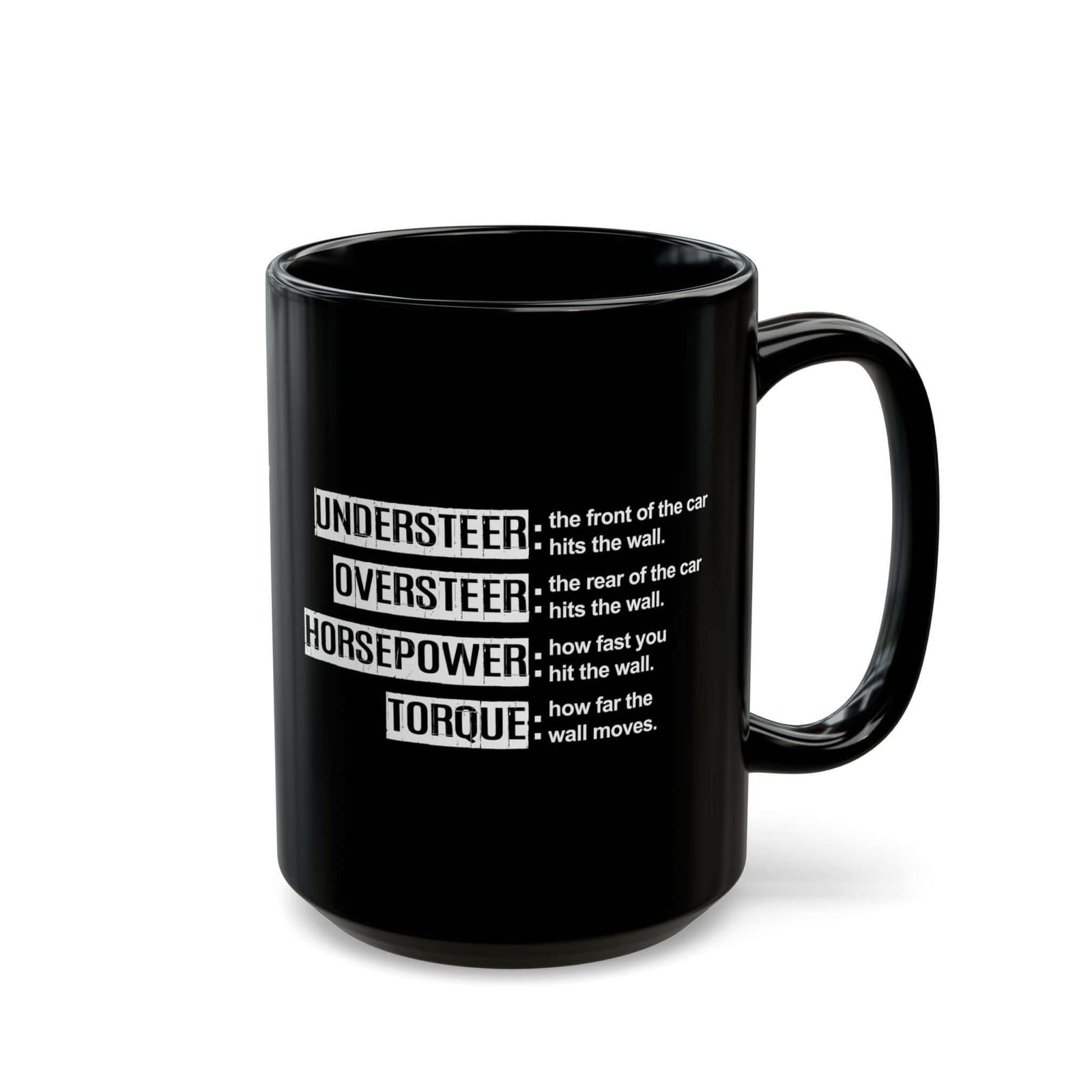 Car Enthusiasts Be Like Funny Coffee Mug - 15oz black coffee mug, angled view