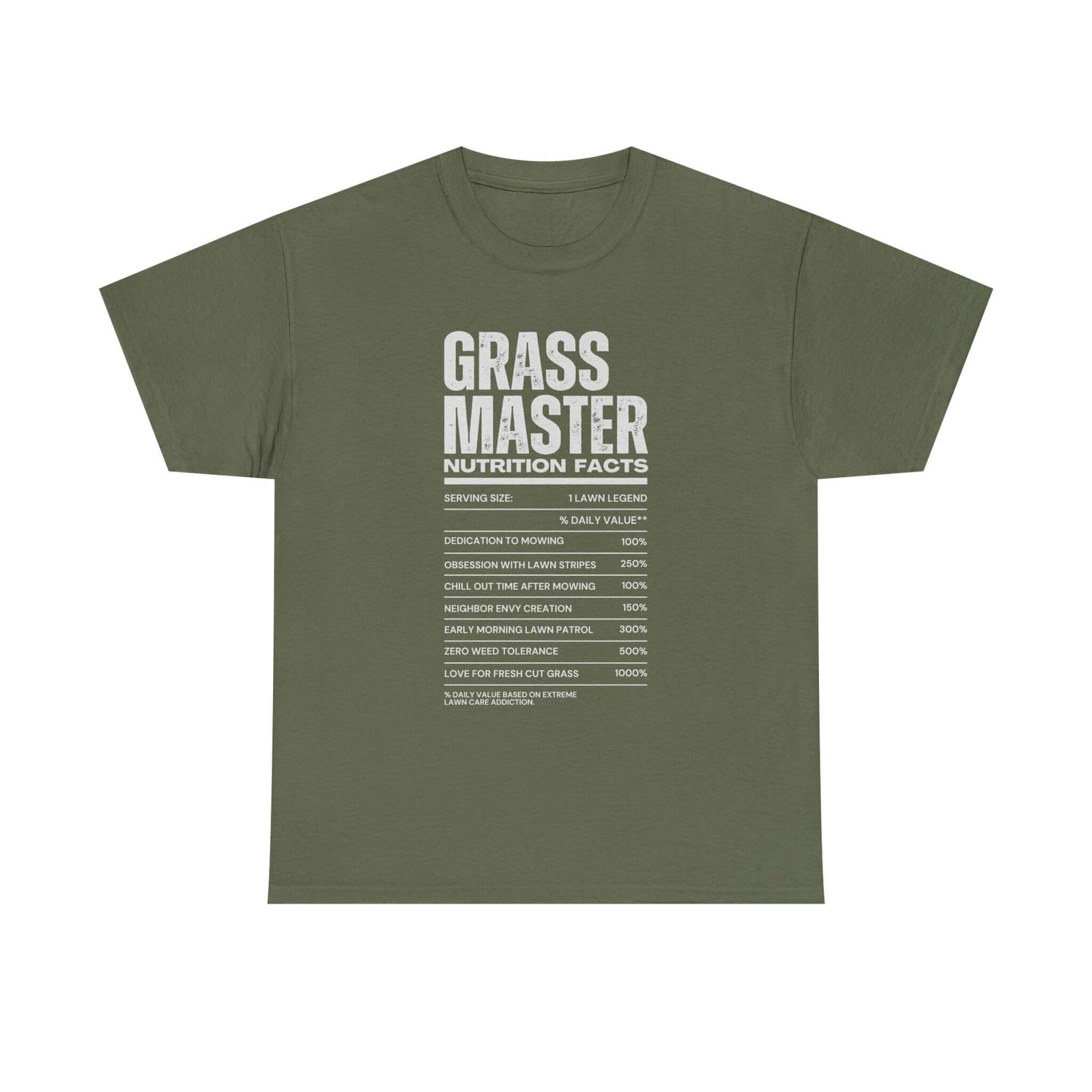Grass Master Nutrition Facts T-Shirt t-shirt design - car lover gift