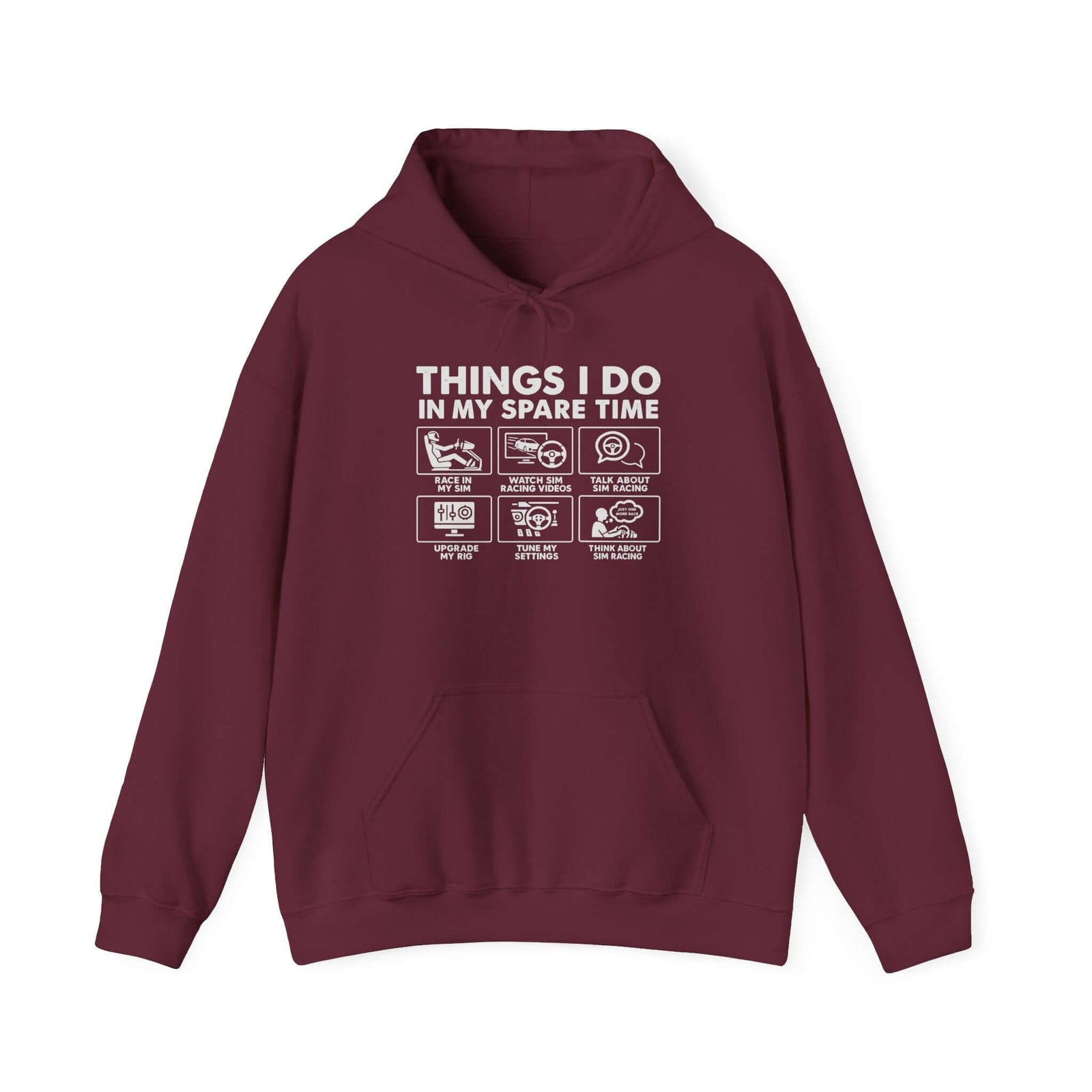 Sim Racing Hoodie - Things I Do In My Spare Time sim racer gift