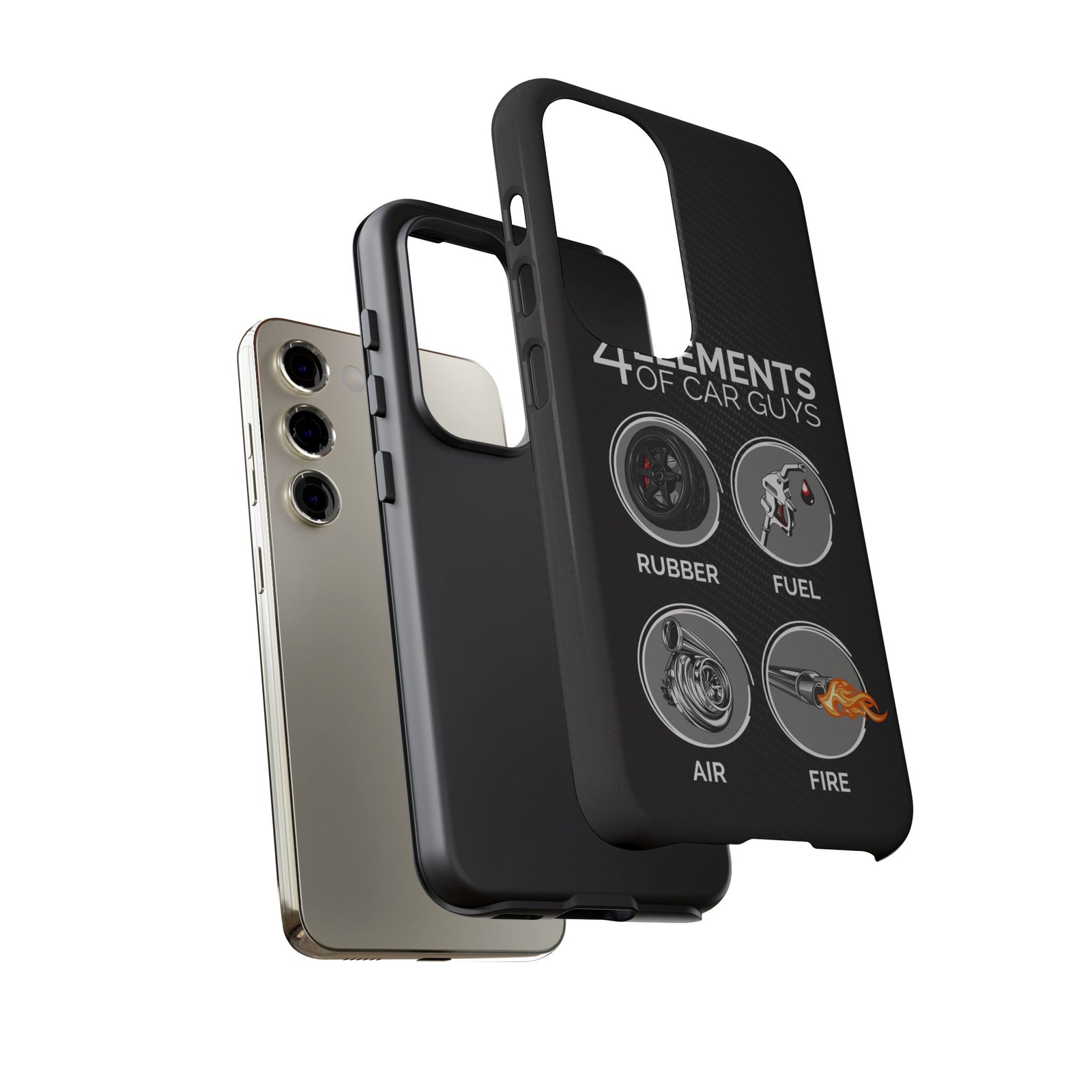 The 4 Elements of Car Guys Tough Phone Case | Funny Car Lover Gift
