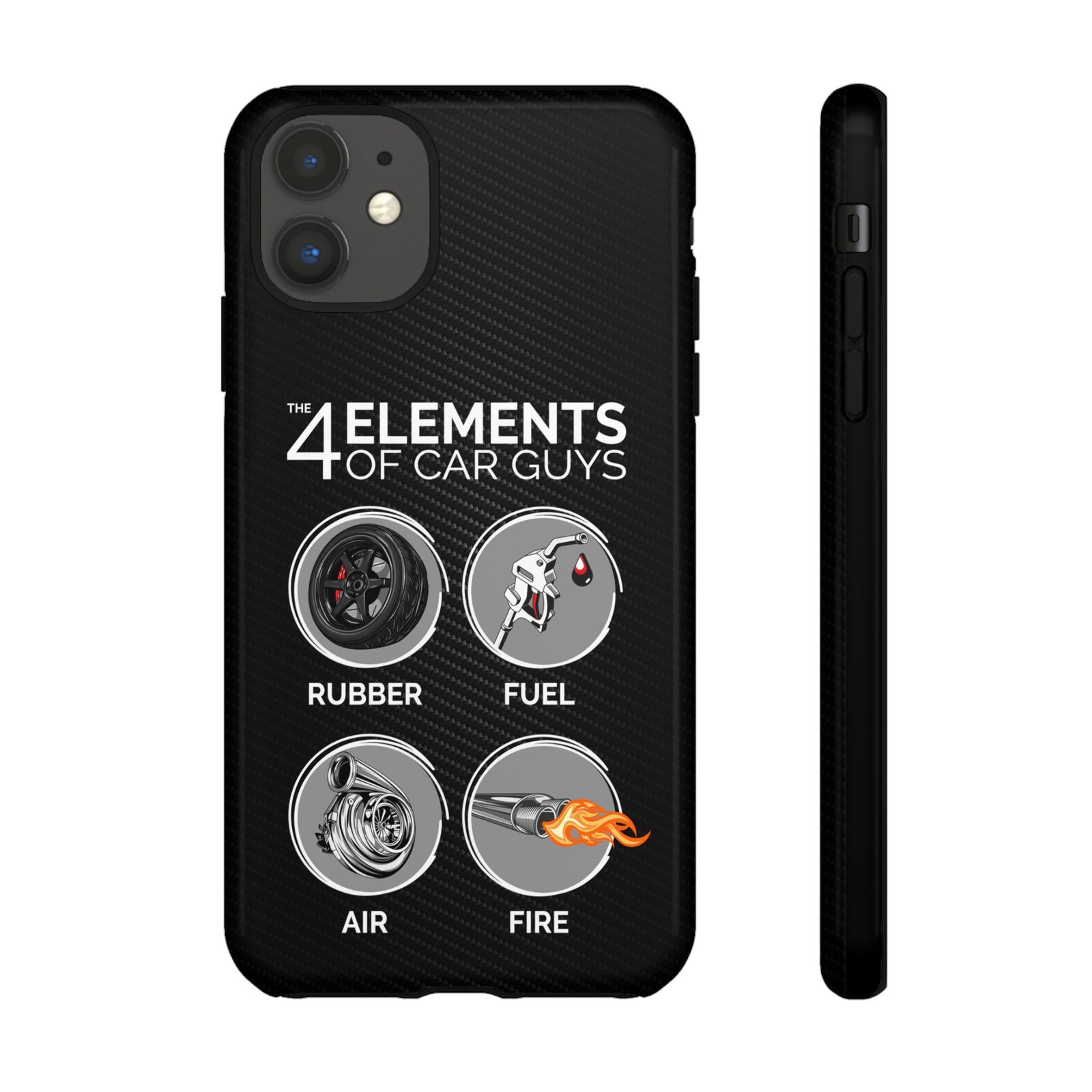 The 4 Elements of Car Guys Tough Phone Case | Funny Car Lover Gift