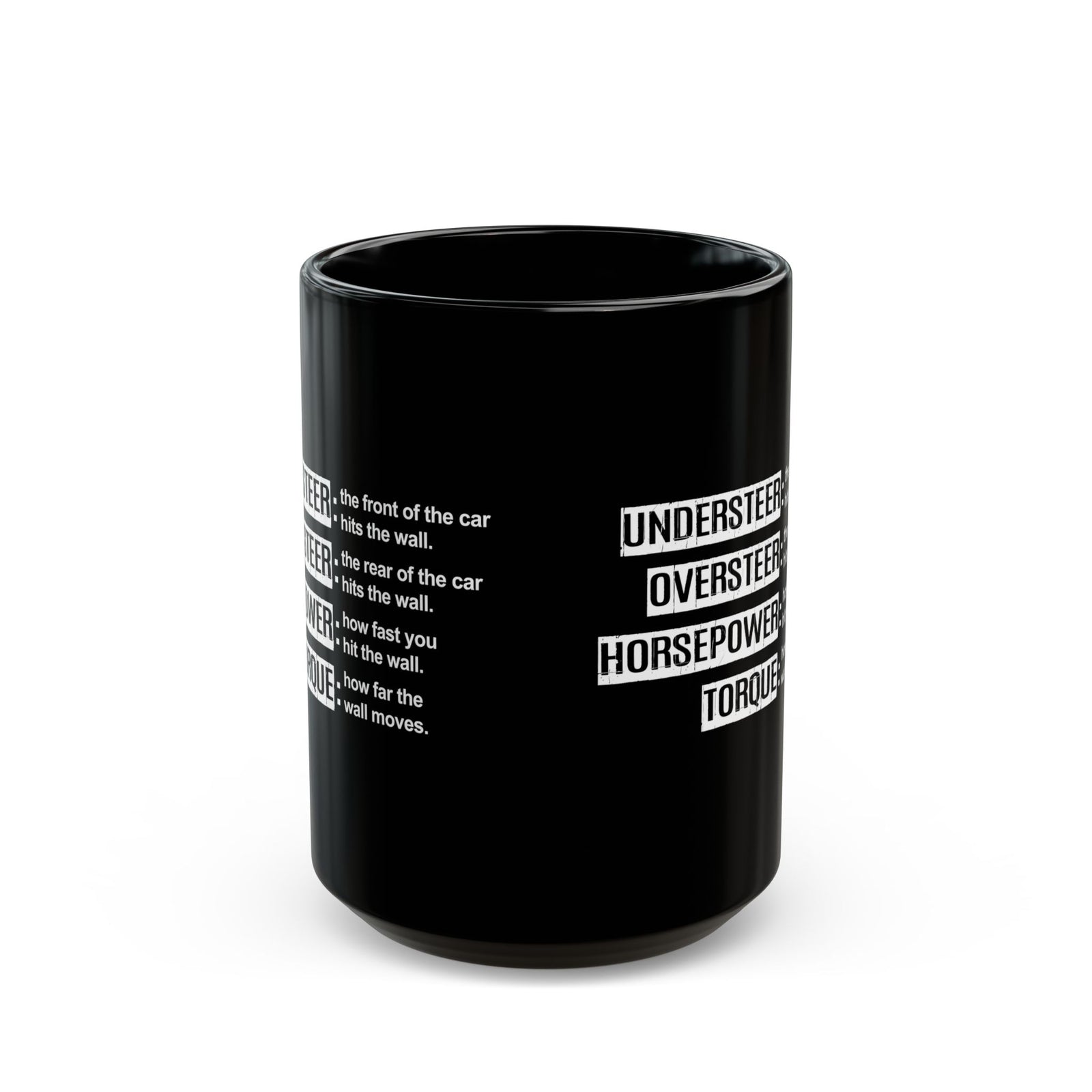Car Enthusiasts Be Like Funny Coffee Mug - 15oz black coffee mug, front view with print on both sides