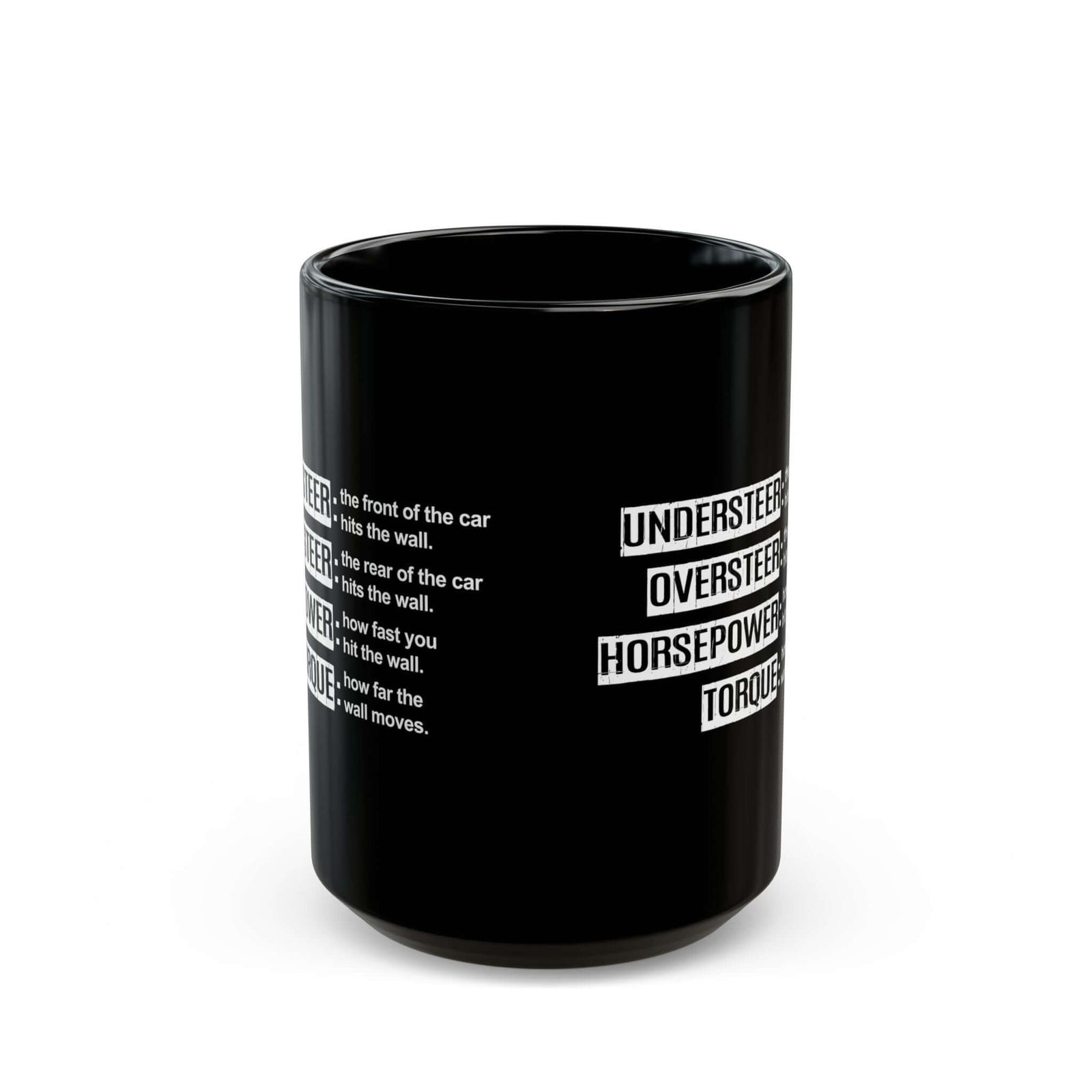 Car Enthusiasts Be Like Funny Coffee Mug - 15oz black coffee mug, front view with print on both sides