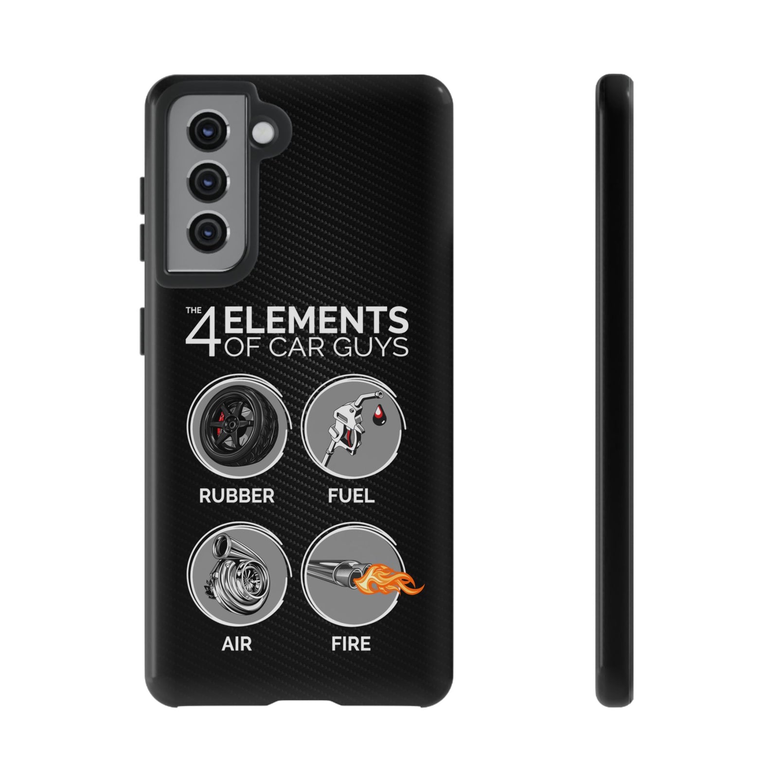 The 4 Elements of Car Guys Tough Phone Case | Funny Car Lover Gift