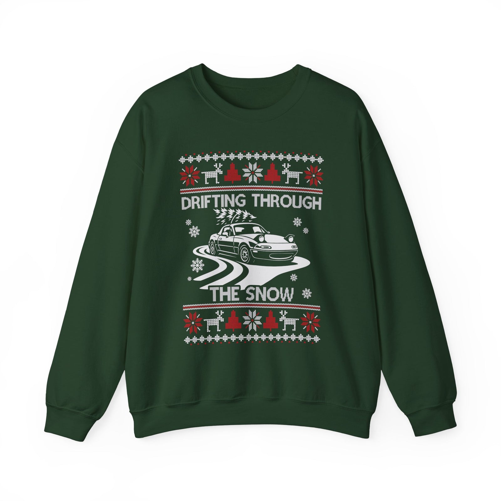 Miata Drifting Ugly Christmas Sweatshirt