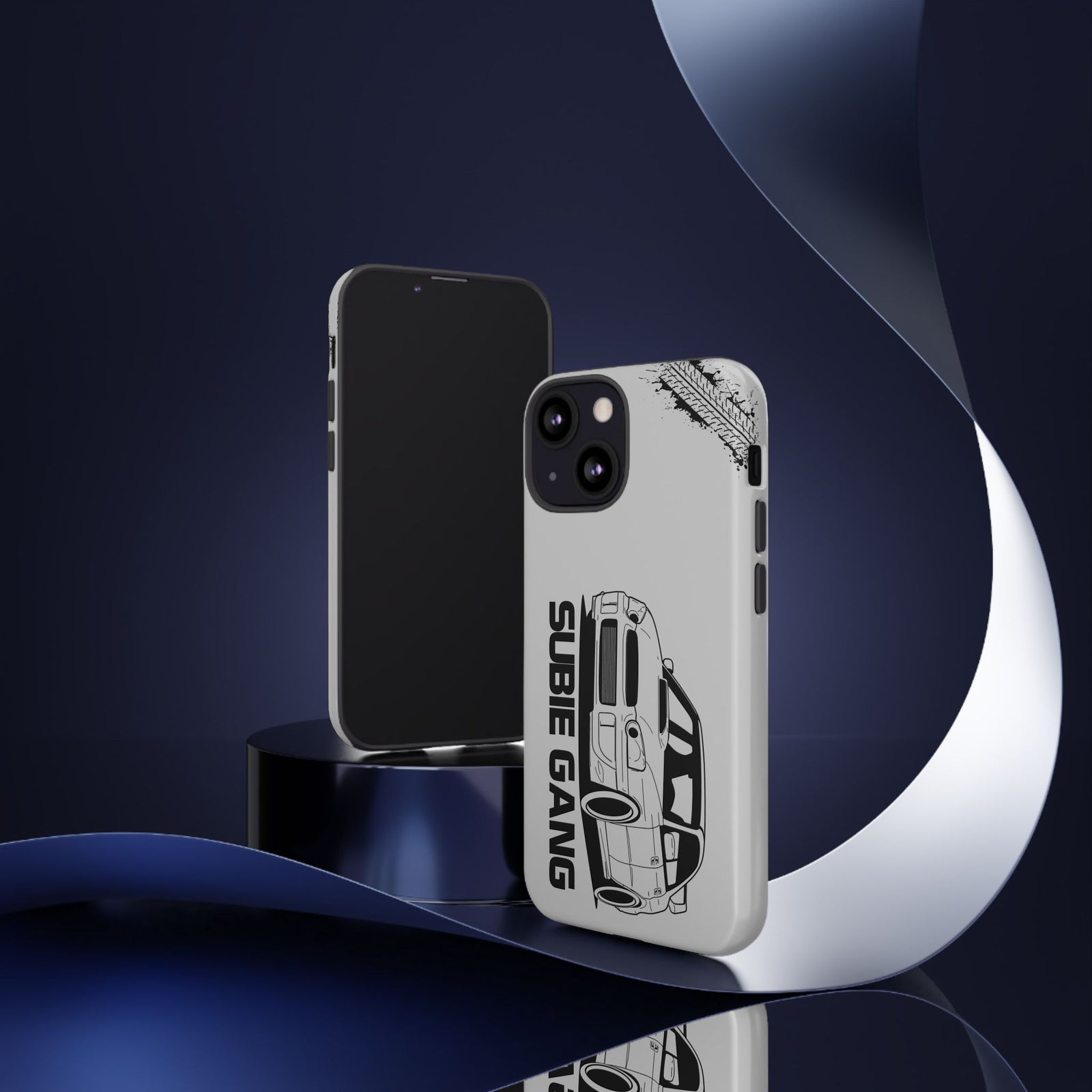 JDM Gang Tough Phone Case - iPhone 13 Mini, glossy, lifestyle photo