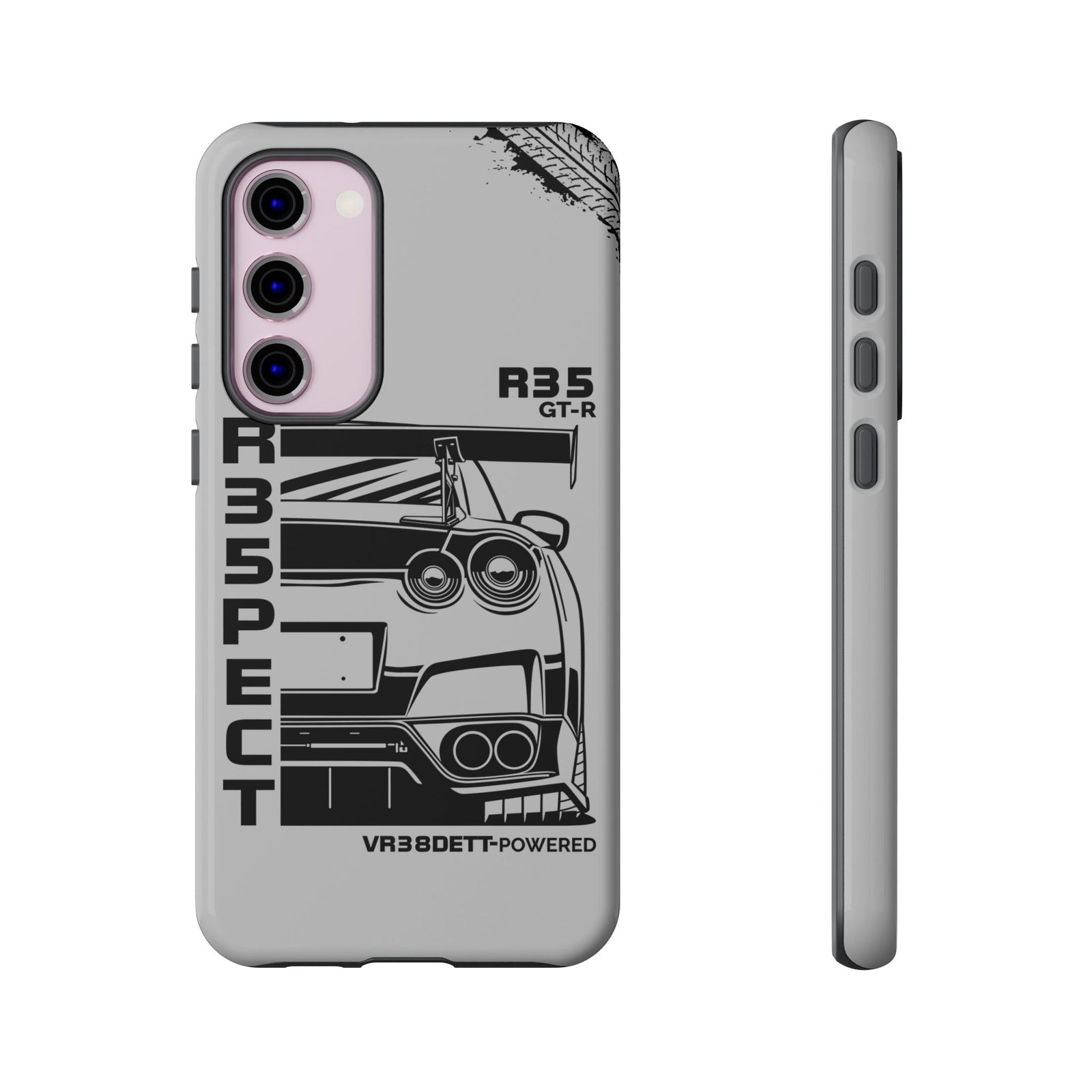 JDM Front View Tough Phone Case - Samsung Galaxy S23 Plus, glossy, front and side view