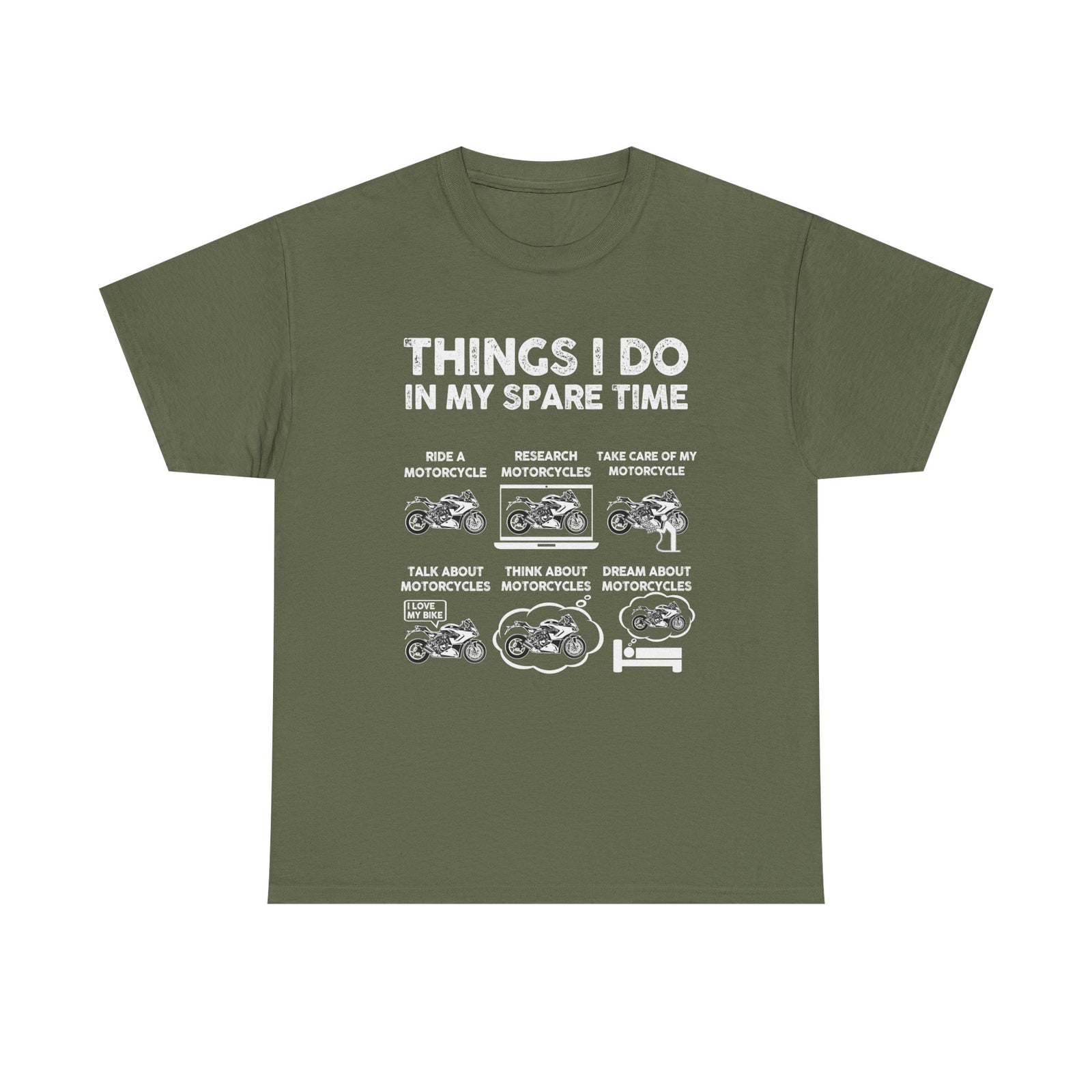 Motorcycle Things I Do shirt close up - biker hobby tee