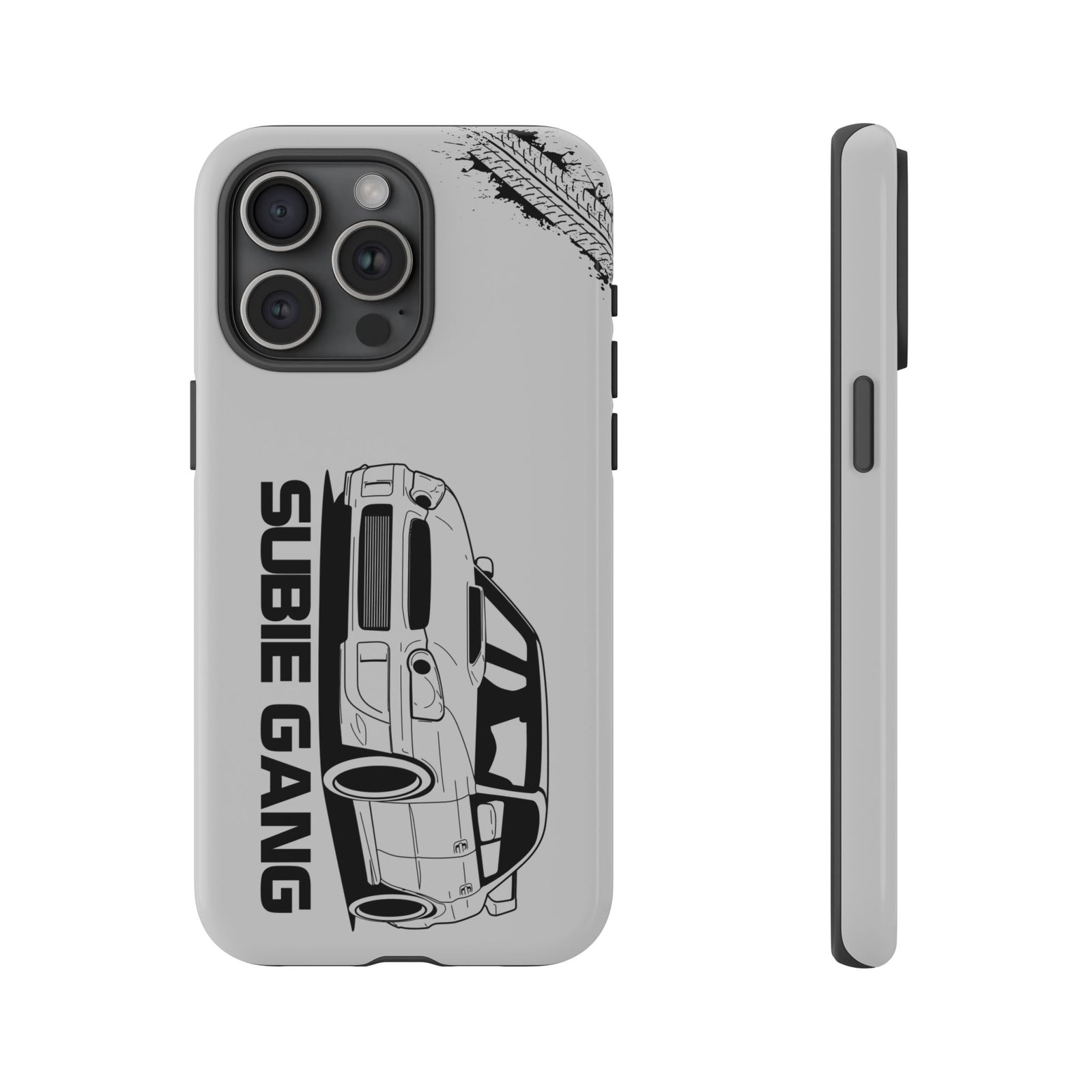 JDM Gang Tough Phone Case - iPhone 15 Pro Max, glossy, front and side view