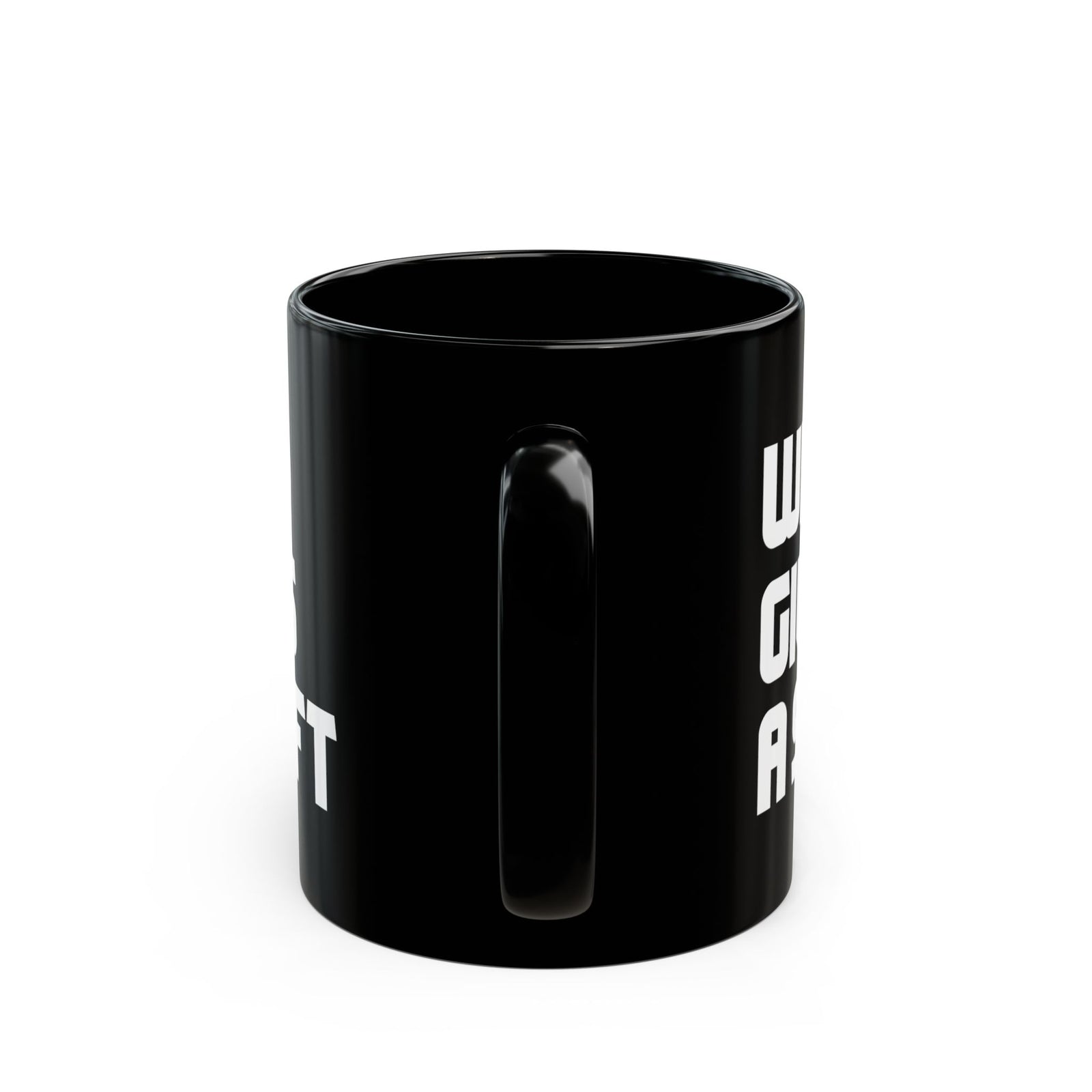 Who Gives a Shift Funny Coffee Mug - 11oz black coffee mug, handle facing front