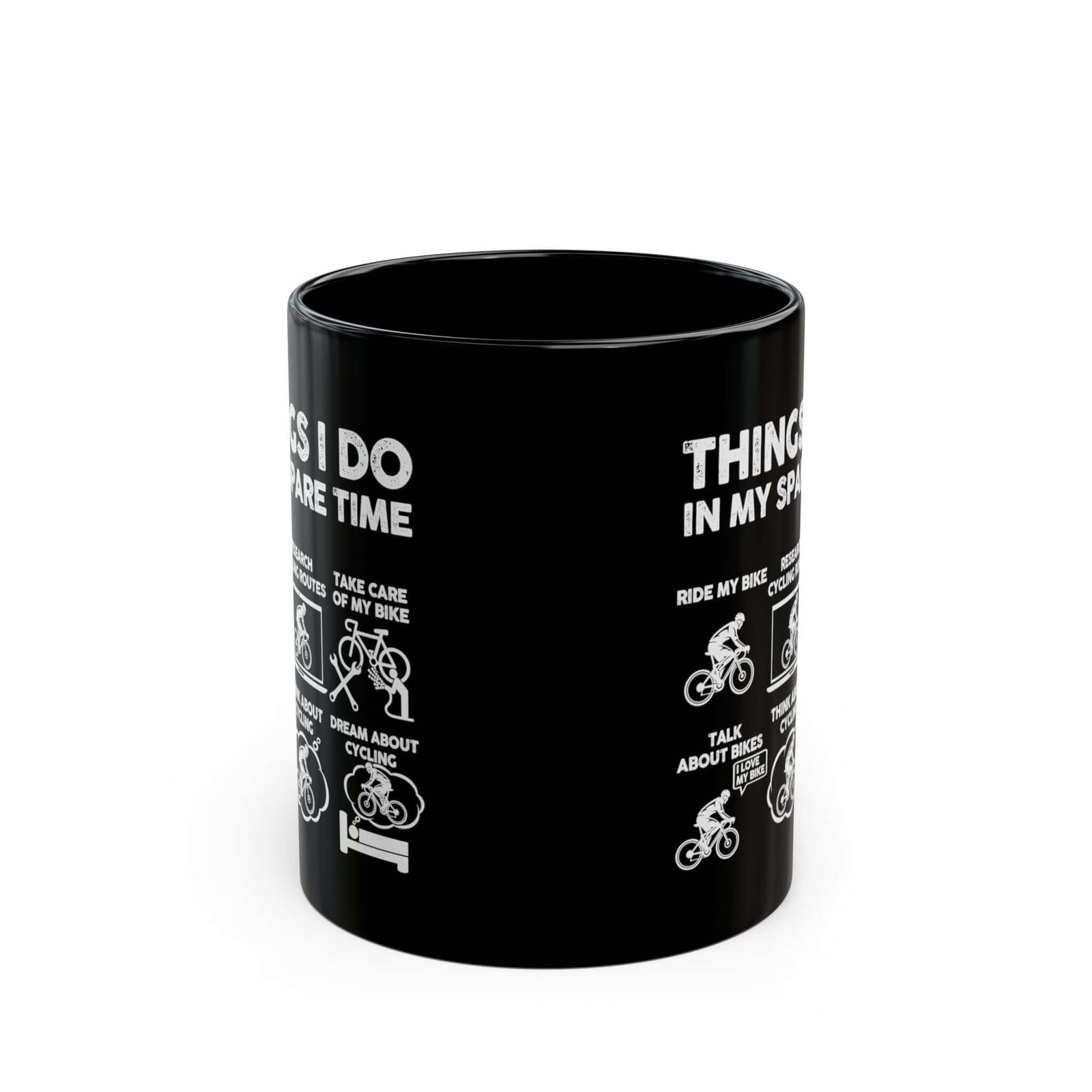 Cyclist Things I Do mug - road cycling humor design - funny gift for cyclist
