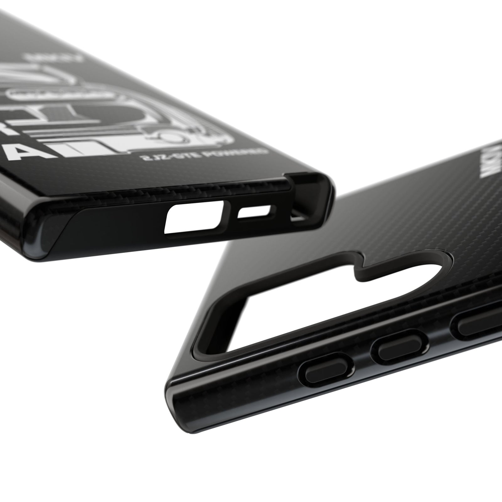 JDM Back View Tough Phone Case - Samsung Galaxy S24 Ultra, glossy, edge and port close-up