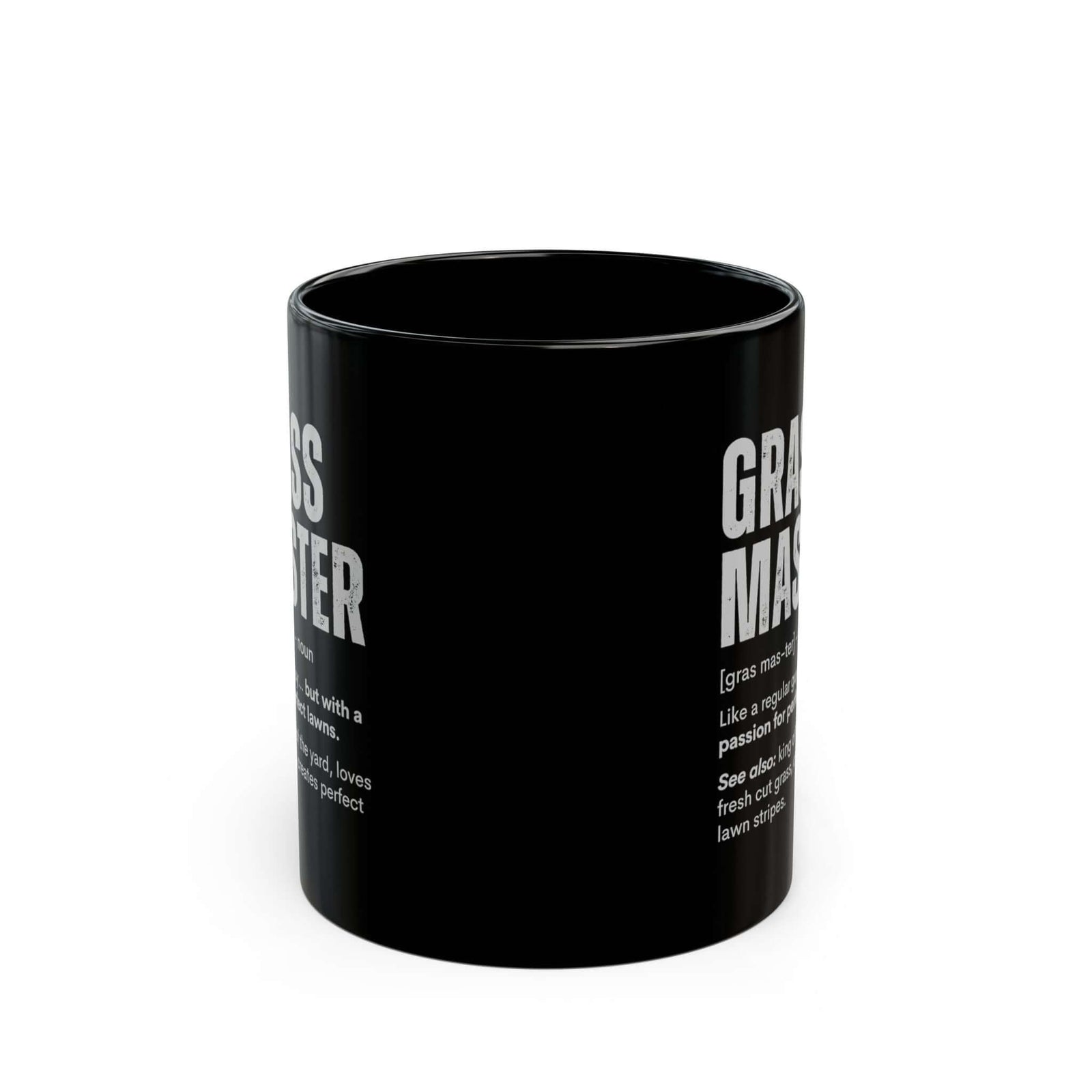 Grass Master definition mug - lawn care humor design - funny gift for lawn enthusiast