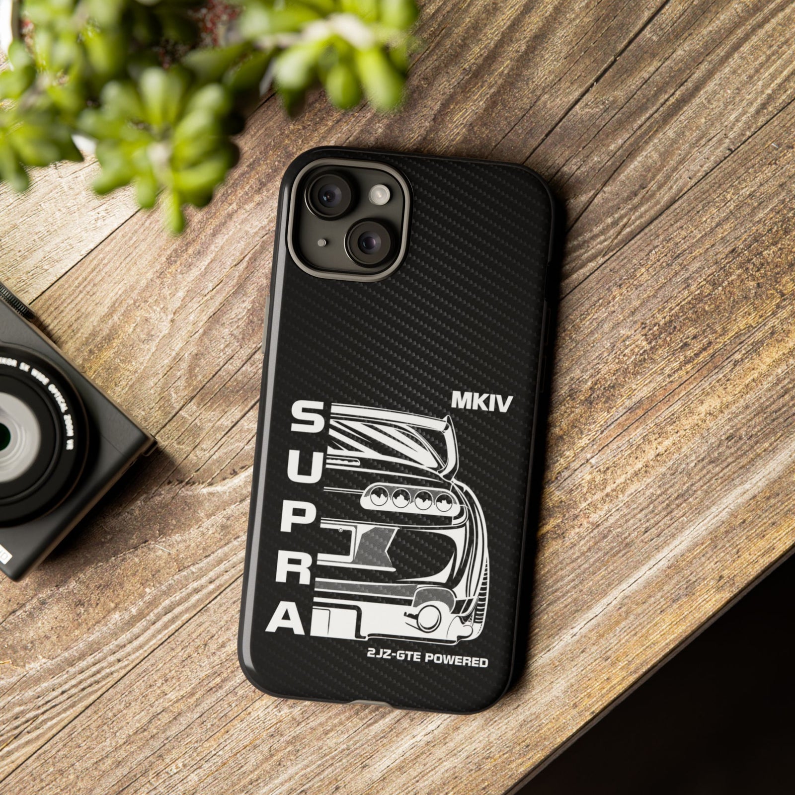 JDM Back View Tough Phone Case - iPhone 15 Plus, glossy, lifestyle photo