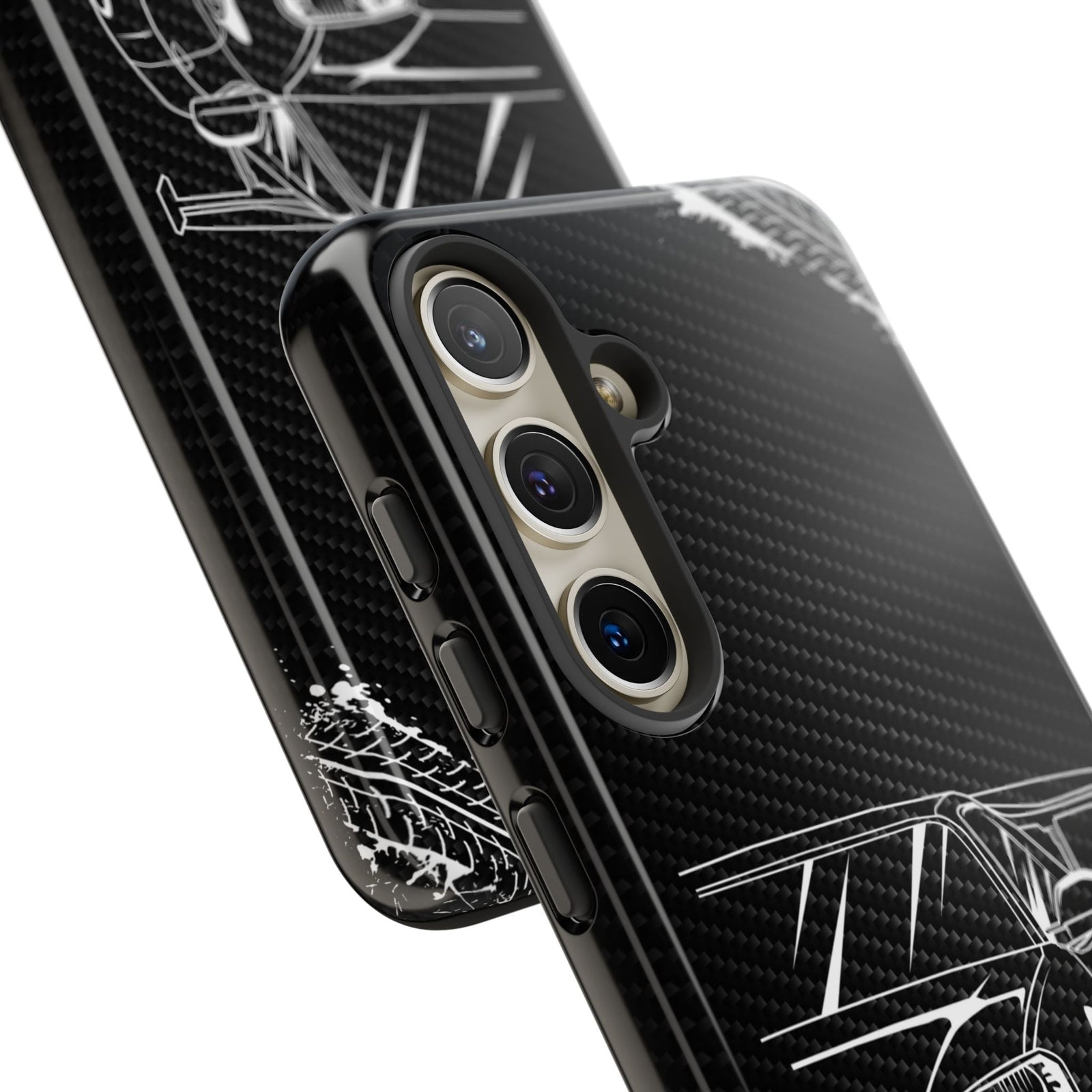JDM Legends Never Die Tough Phone Case - Samsung Galaxy S24, glossy, camera cutout close-up