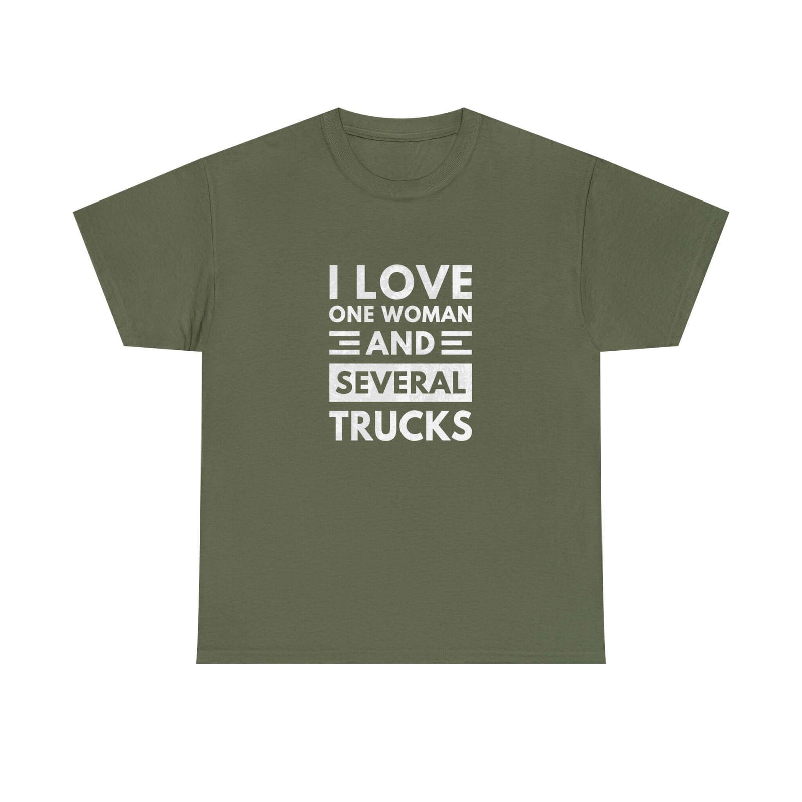 I Love One Woman and Several Trucks T-Shirt shirt color variant - car guy gift